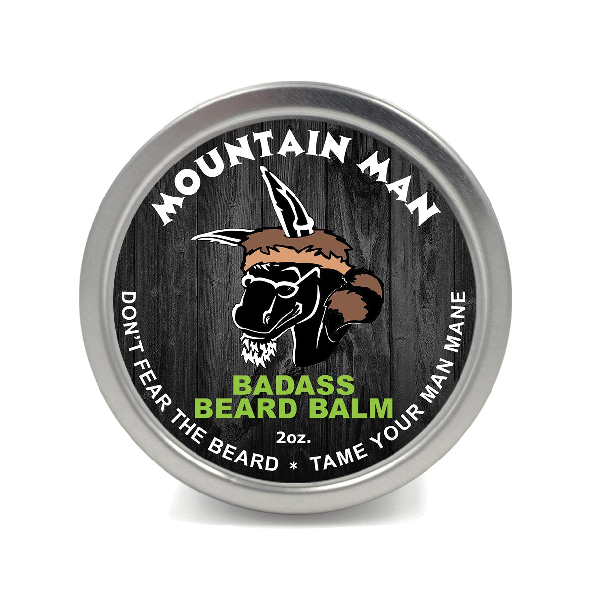 Badass Beard Care Beard Balm - Mountain Man Scent, 2 Ounce - All Natural Ingredients, Keeps Beard And Mustache Full, Soft And He