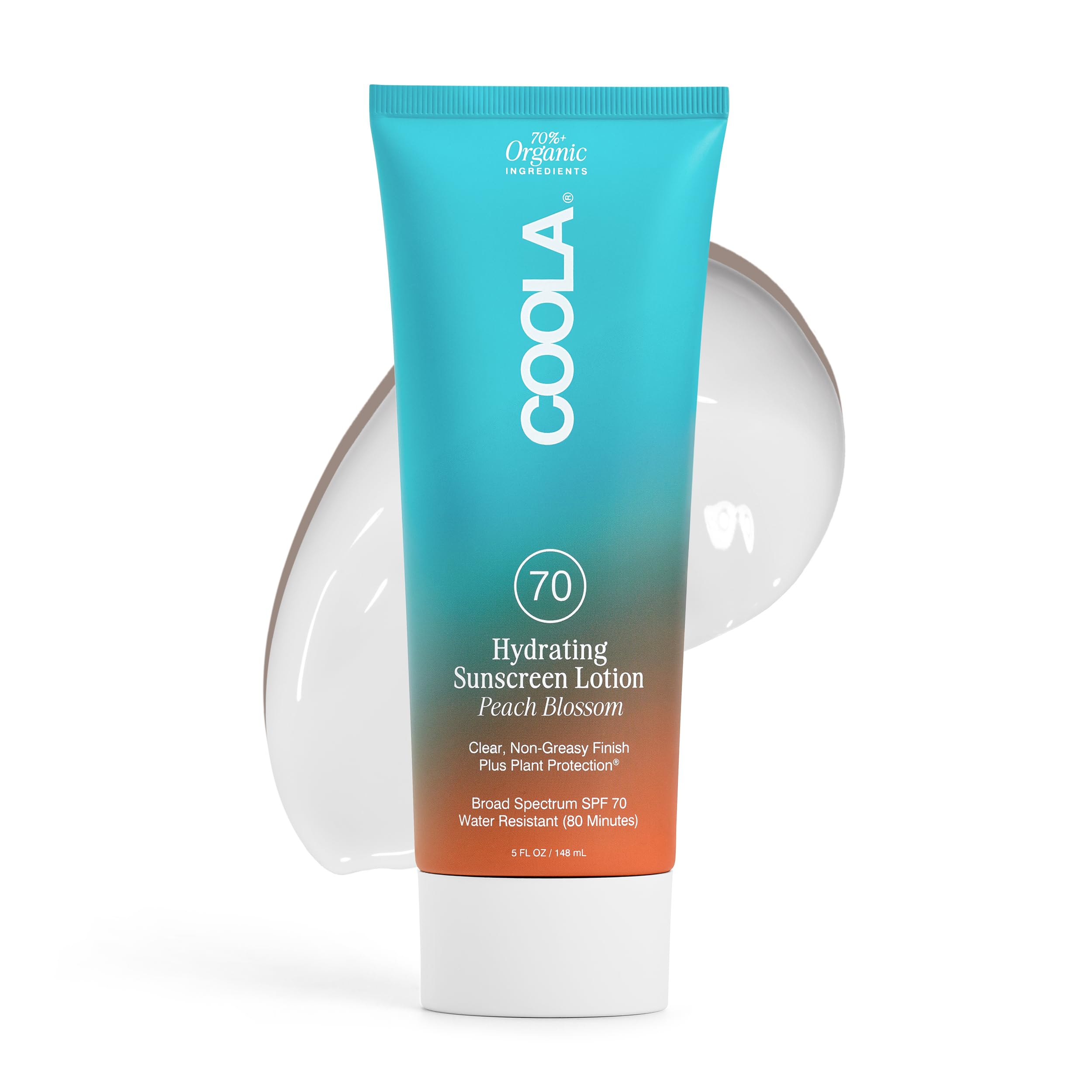 COOLA Organic Sunscreen SPF 70 Sunblock Body Lotion, Dermatologist Tested Skin Care for Daily Protection, Vegan and Gluten Free,