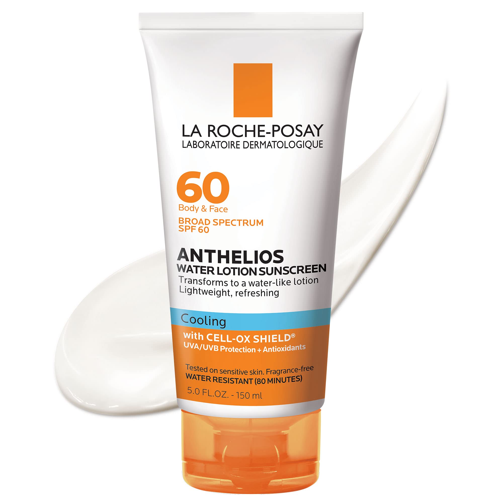La Roche-Posay Anthelios Cooling Water Lotion Sunscreen For Body And Face, Broad Spectrum Sunscreen Spf, Absorbs Quickly, Water
