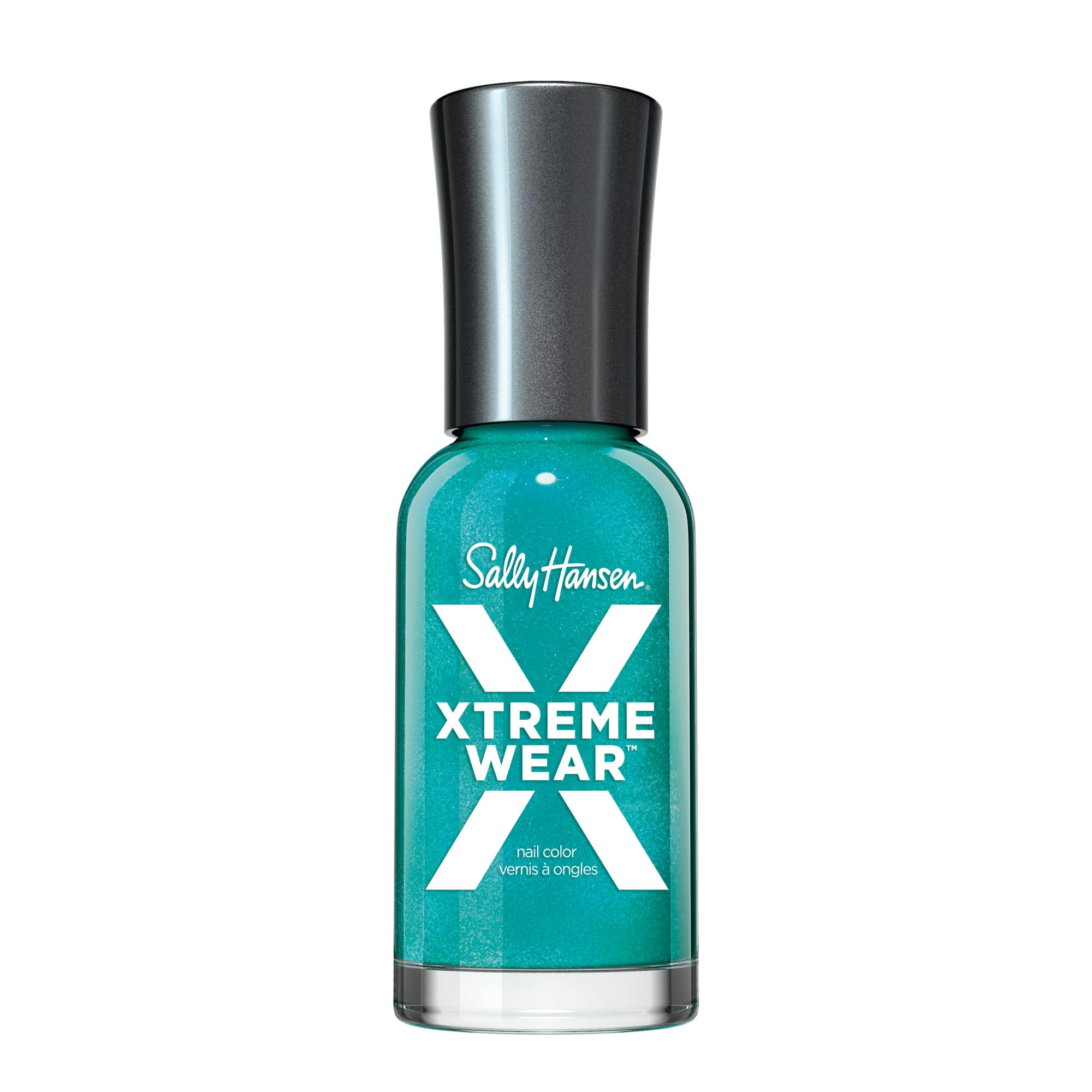 Sally Hansen Xtreme Wear Nail Polish, Streak-Free, Shiny Finish, Long-Lasting Nail Color, Jazzy Jade, 0.12 Fl Oz