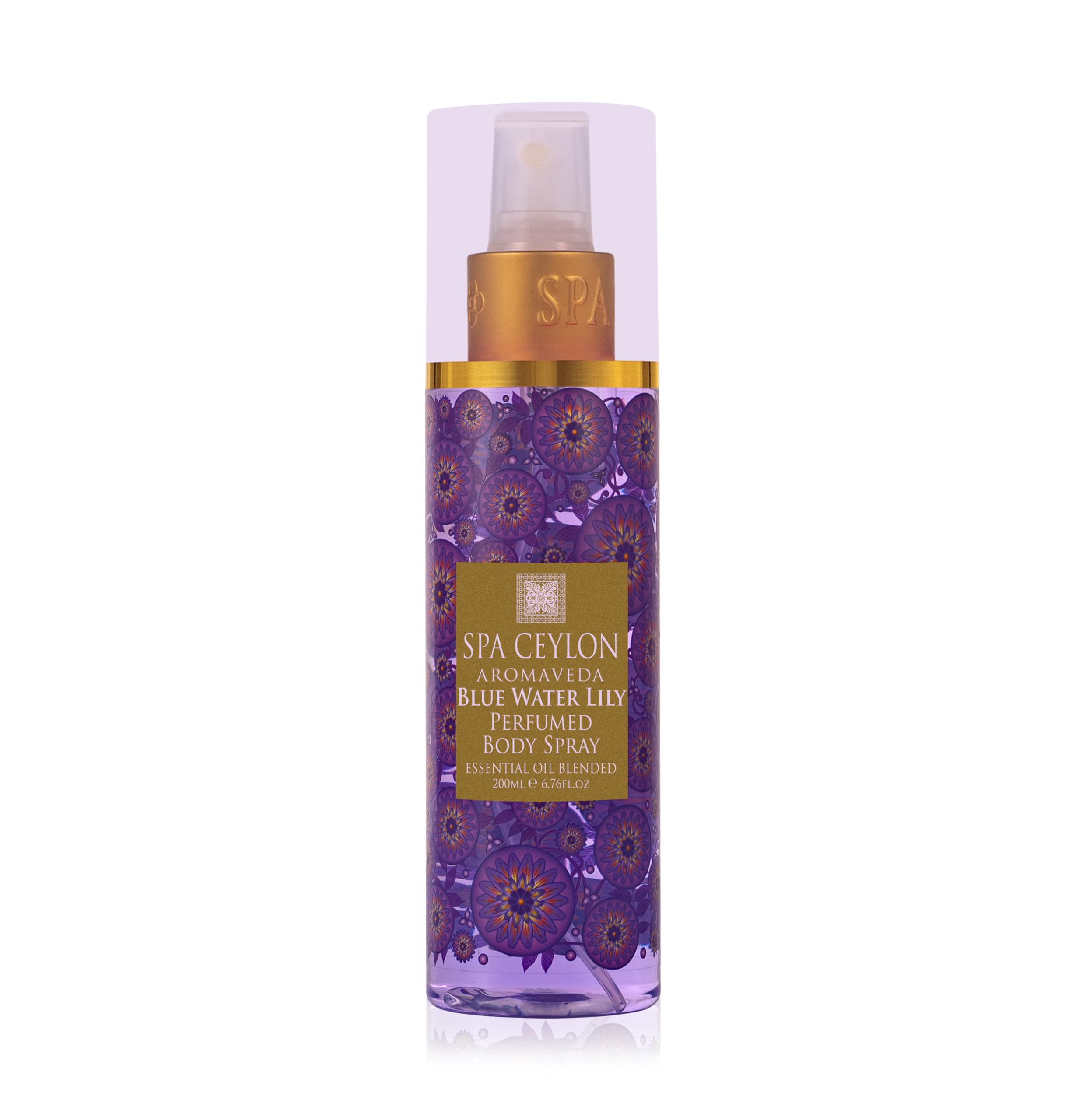 SPA CEYLON Blue Water Lily Body Spray, Aquatic Fruity Floral Mist for Women, Ethereal Scent with Musk, Amber & Vanilla