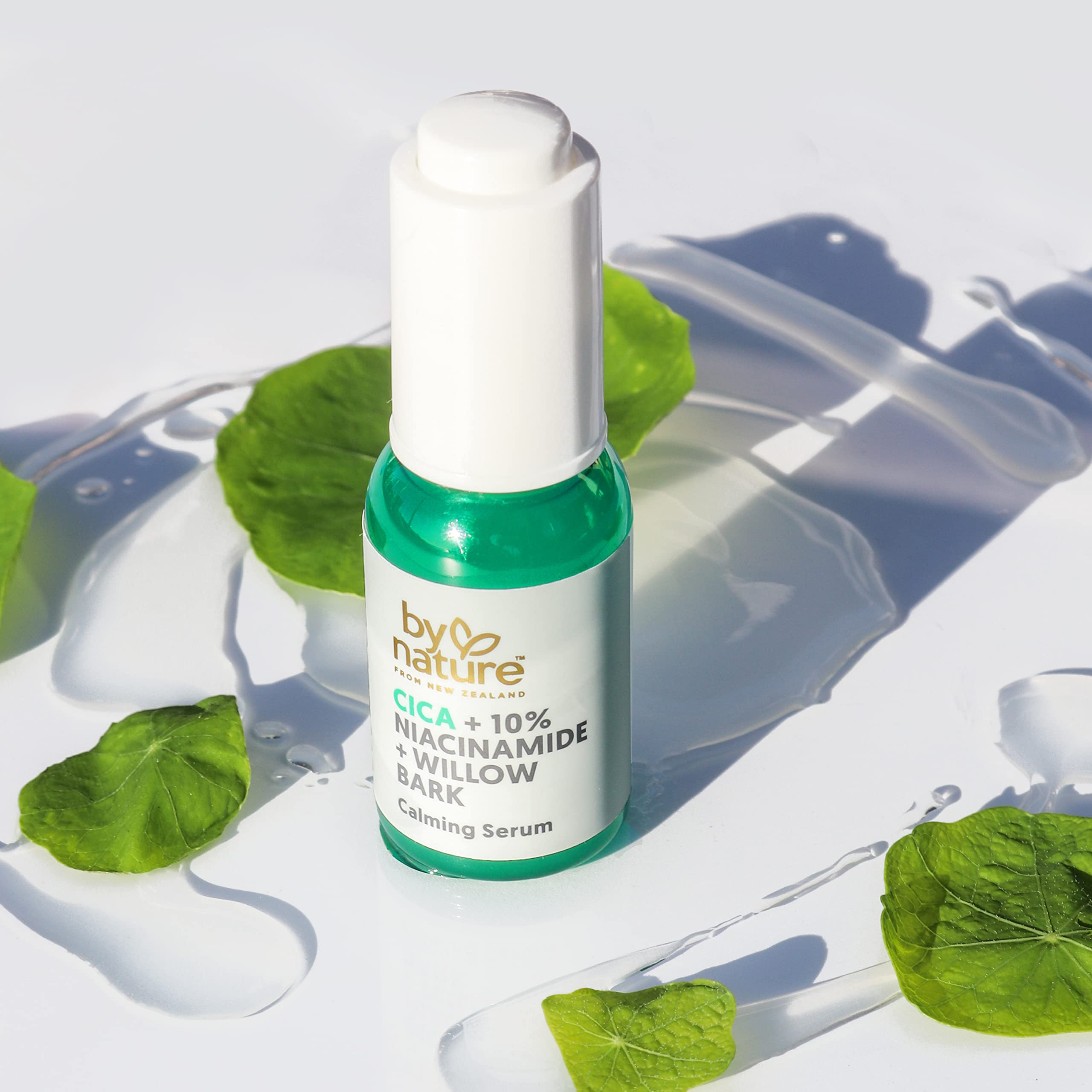 By Nature Calming Face Serum - 1 Fl Oz Cica + Niacinamide + Willow Bark - Purifying Skincare from New Zealand