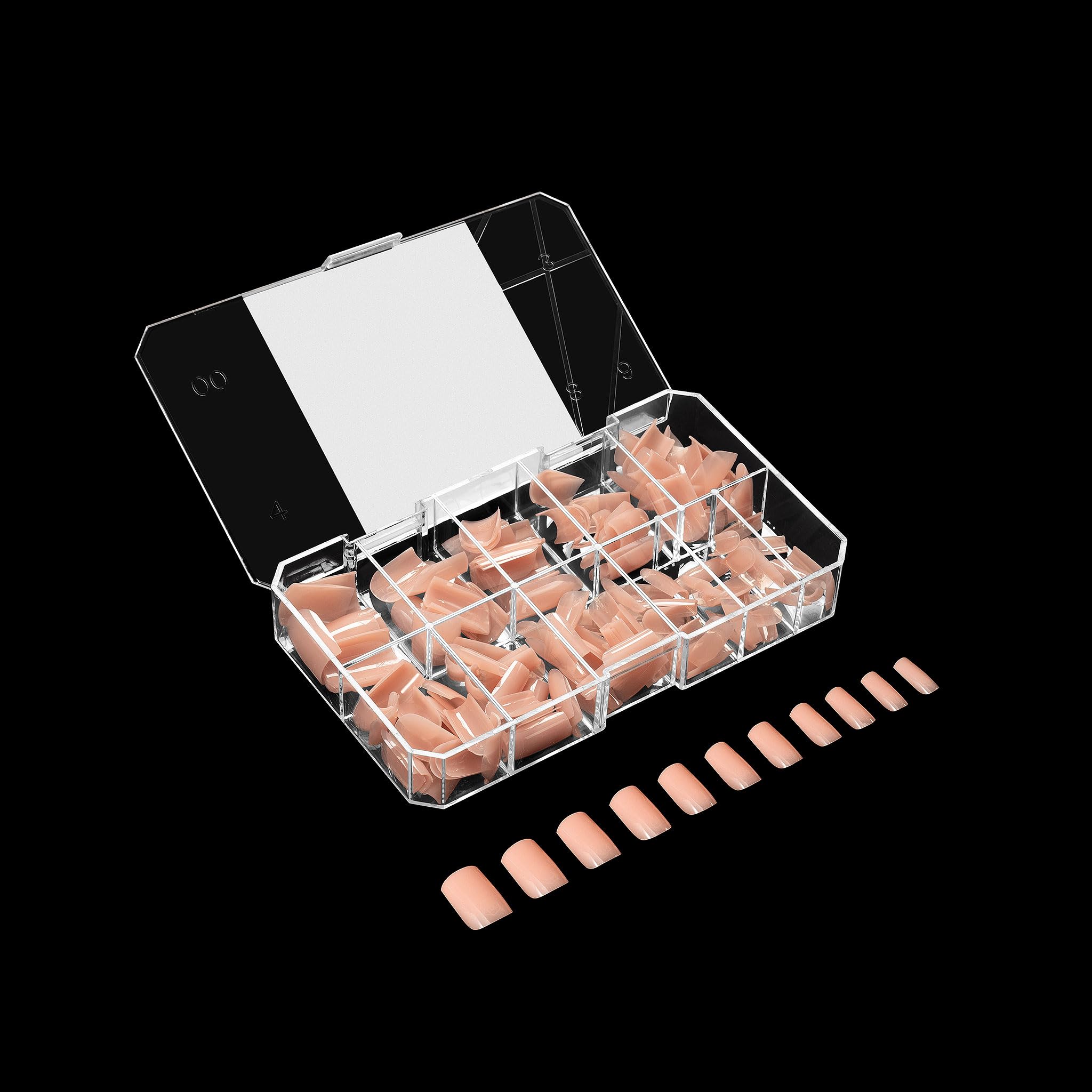 Apres Neutrals Gel-X Emma Box Of Nail Tips, 11 Sizes 00-9, Soft Gel Tip Box (150Pcs) (Natural Square Short, 150)