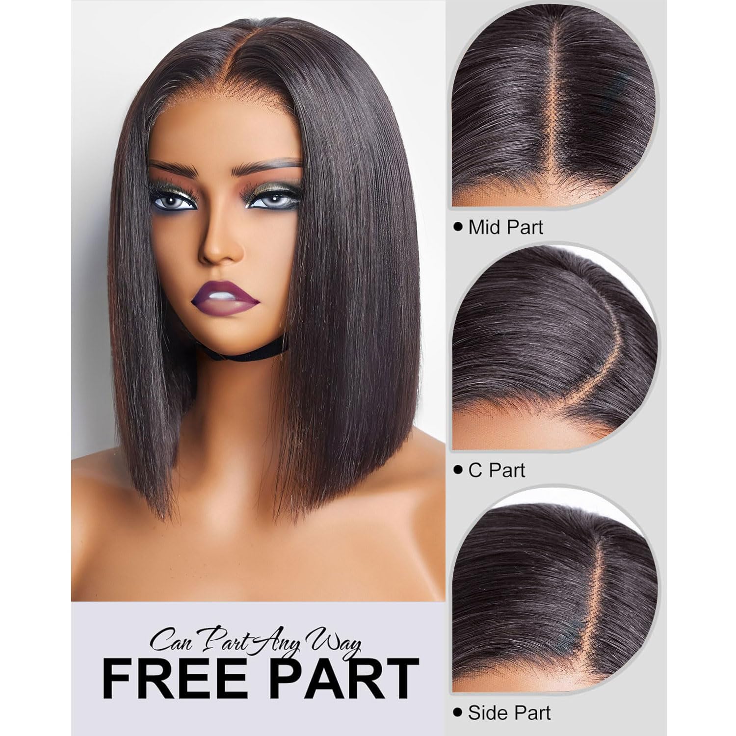 Recool Bob Wig Human Hair 5X6 Lace Front Straight Short Wigs For Women Glueless Brazilian Virgin Human Hair Bleached Knots Wear