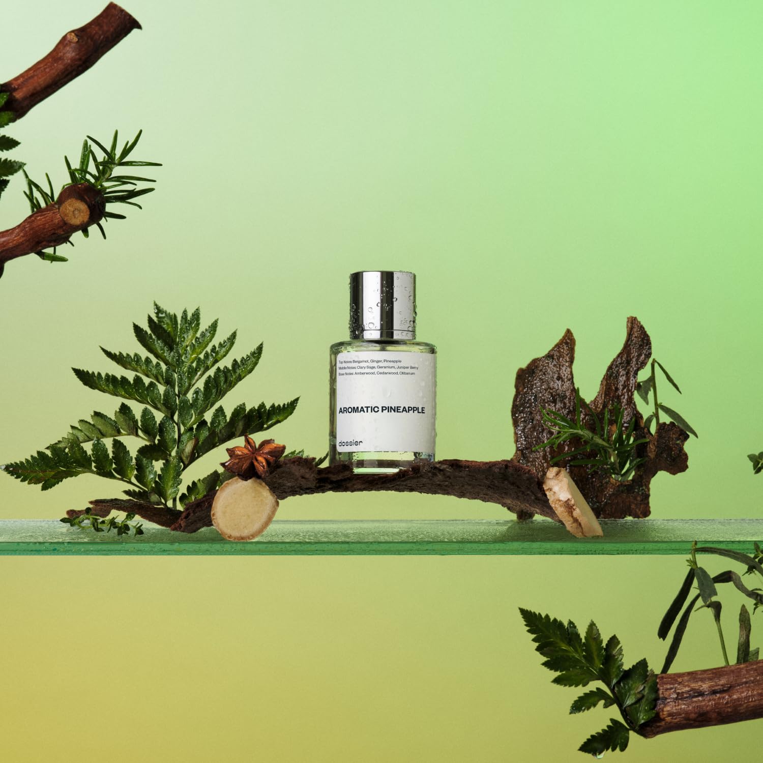 Dossier Aromatic Pineapple Eau de Parfum 1.7 oz - Vegan, Paraben-Free, Inspired by YL's Luxury Fragrance for Men