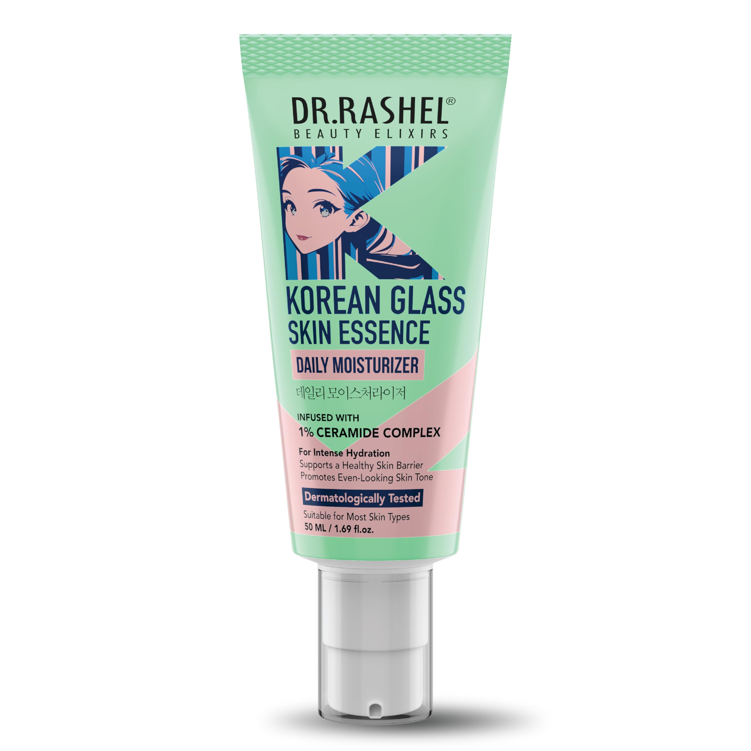 Dr.Rashel Korean Moisturiser With 1% Ceramide And Rice Water For Glass Skin (50 Ml)