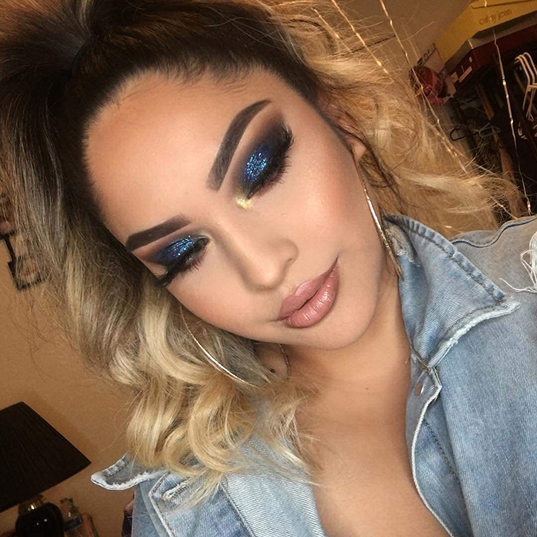 La Splash Cosmetics Loose Glitter Dark Blue Eyeshadow Sparkle Metallic Powder For Lips/Hair/Nail/Body - Crystallized Glitter (La