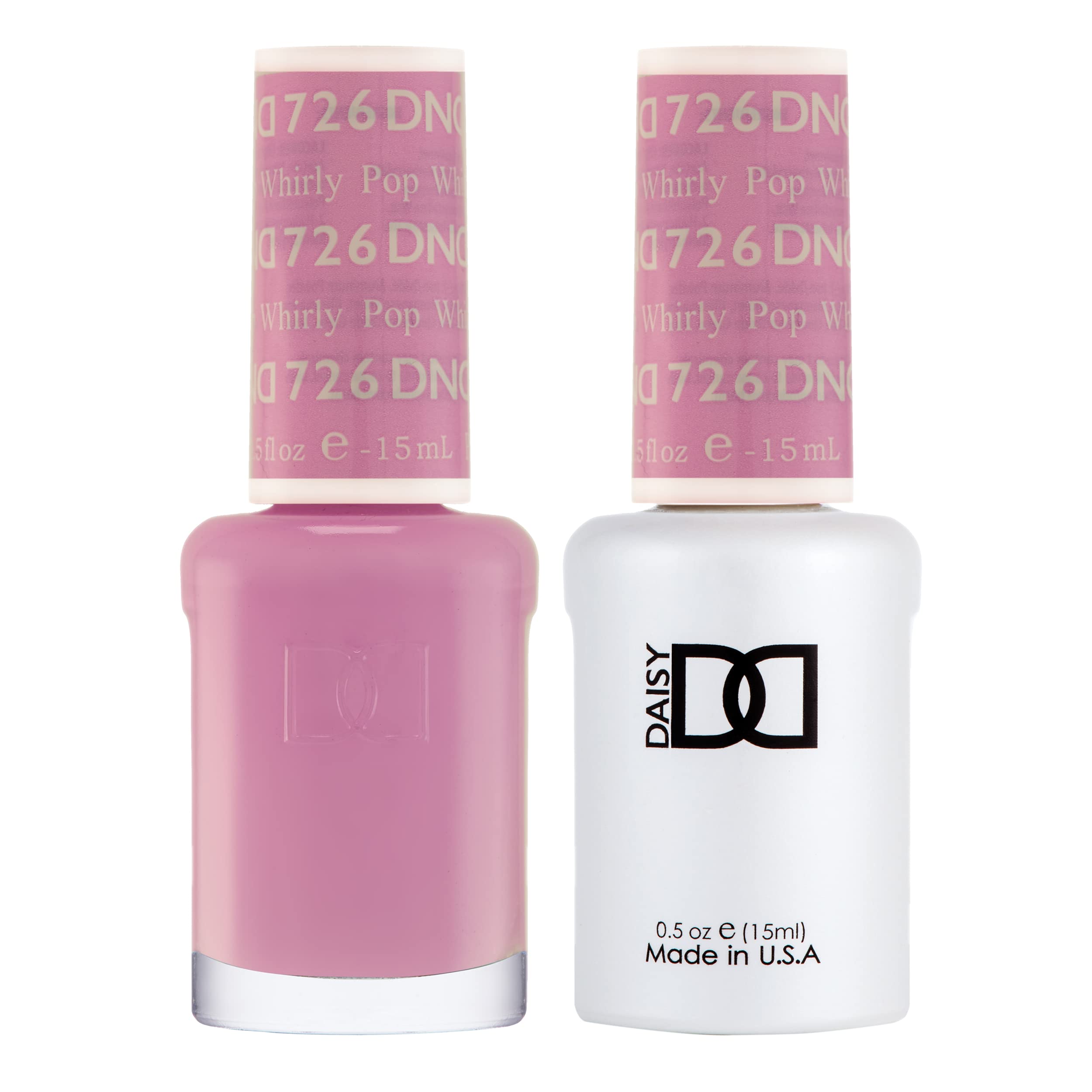 DND Gel Polish Set, Purple Collection, UV/LED Gel Polish and Air Dry Nail Lacquer, Matching Chip-Free Polish Duo, 726 Whirly Pop