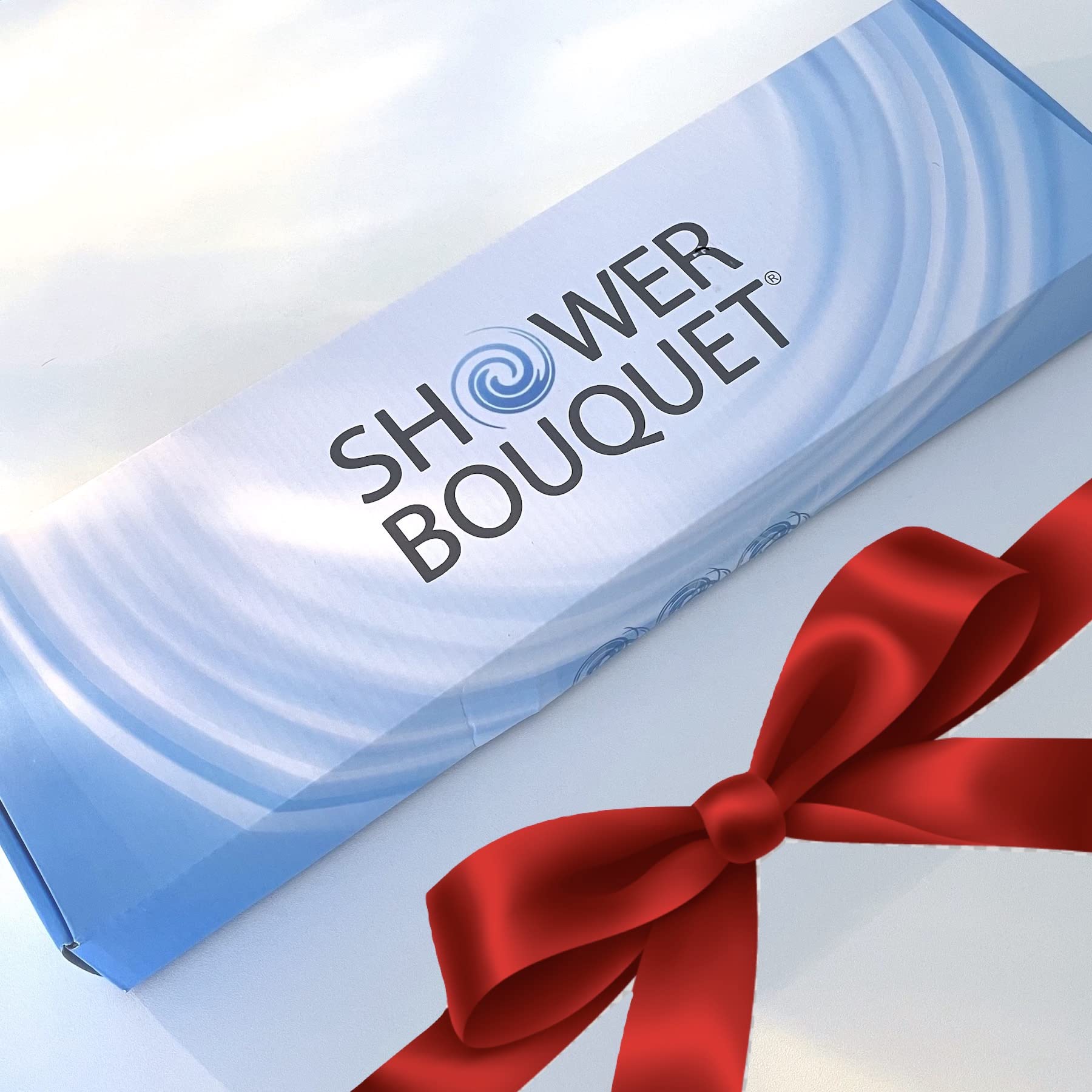 Loofah-Charcoal Back-Scrubber  Bath-Sponges By Shower Bouquet: 1 Long-Handle-Back-Brush Plus 2 Extra Large 75G Soft Mesh Poufs,