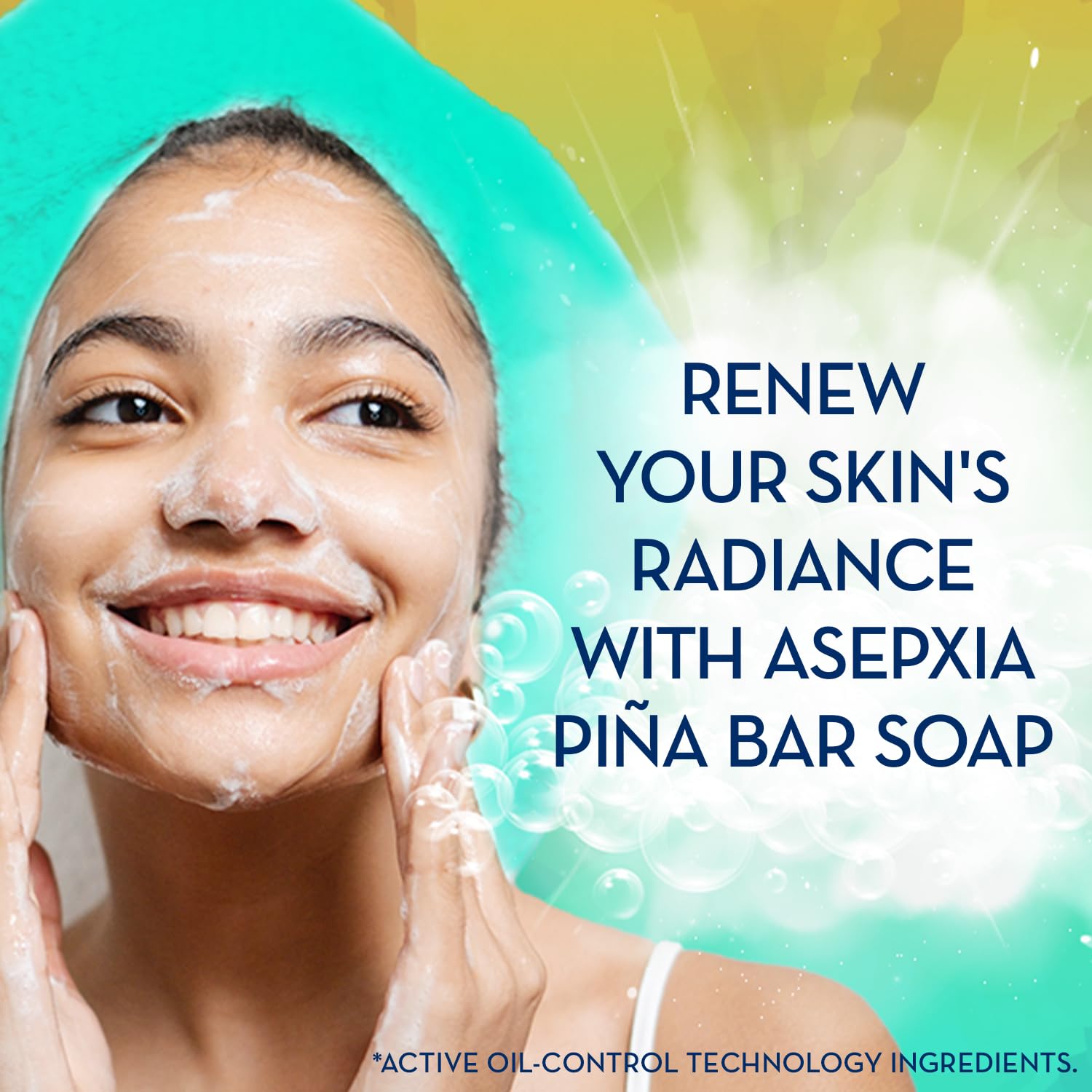 Asepxia Bar Soap, Non-Abrasive Exfoliating Facial Cleanser With Natural Pineapple Enzyme & Agave Extract, Pore Purifying & Brigh