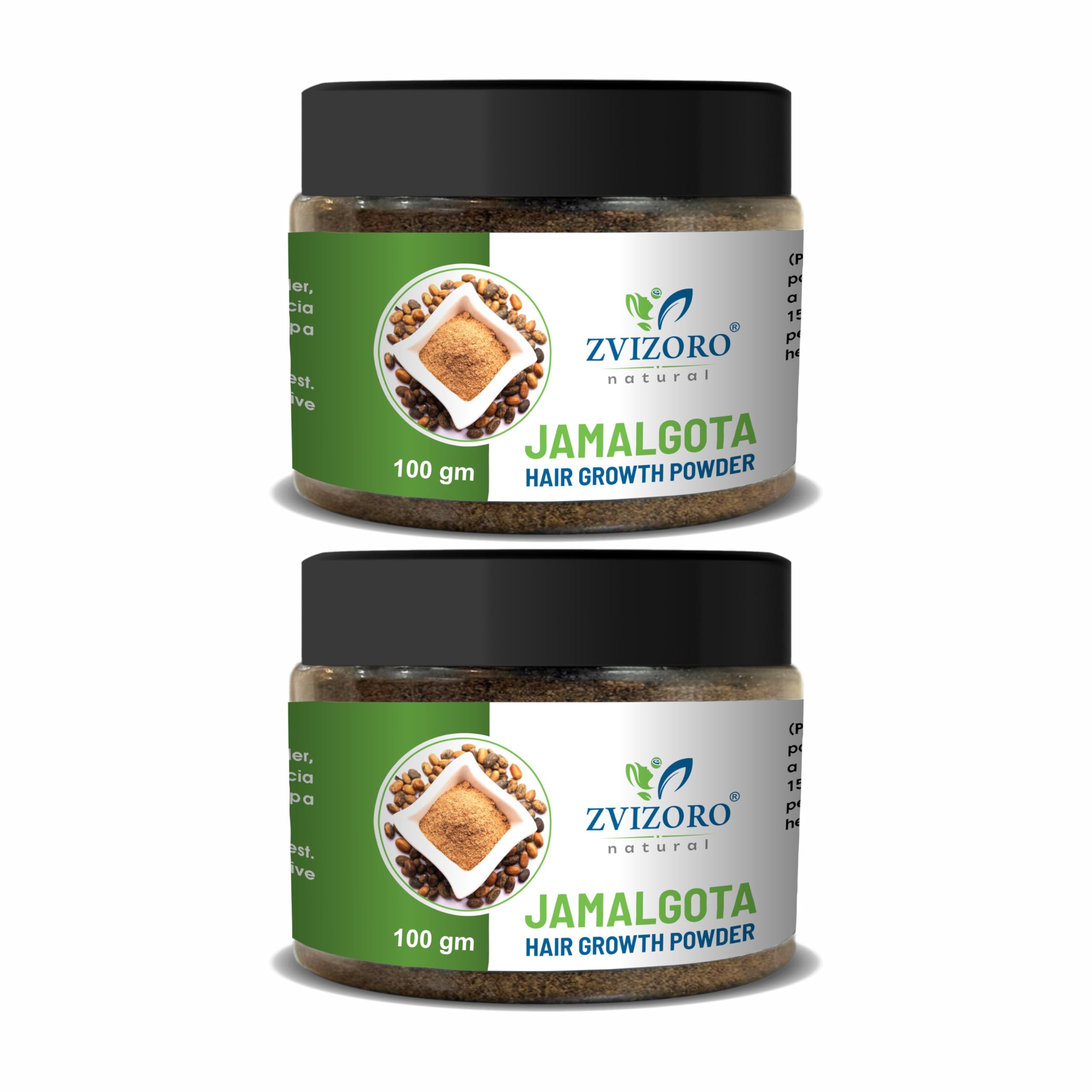 Zvizoro Jamalgota Hair Growth Powder  100% Natural Ayurvedic Solution For Stronger, Thicker Hair |Hair Growth | Controls Hair F