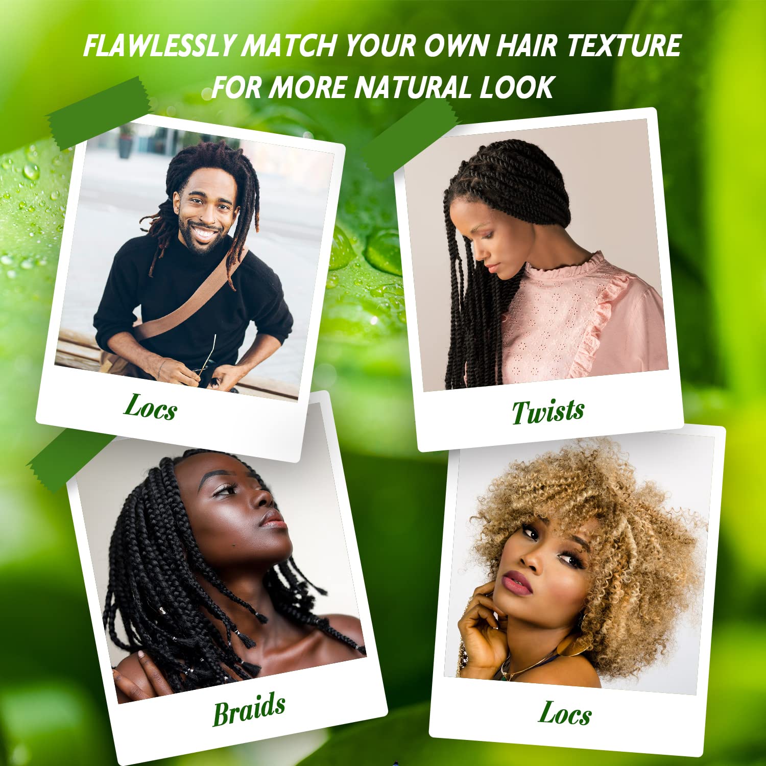 Teresa Afro Kinky Human Hair For Dreadlocks Extensions,Loc Repair, Ideal For Making Locs,Repair Extensions,Human Los Extensions,