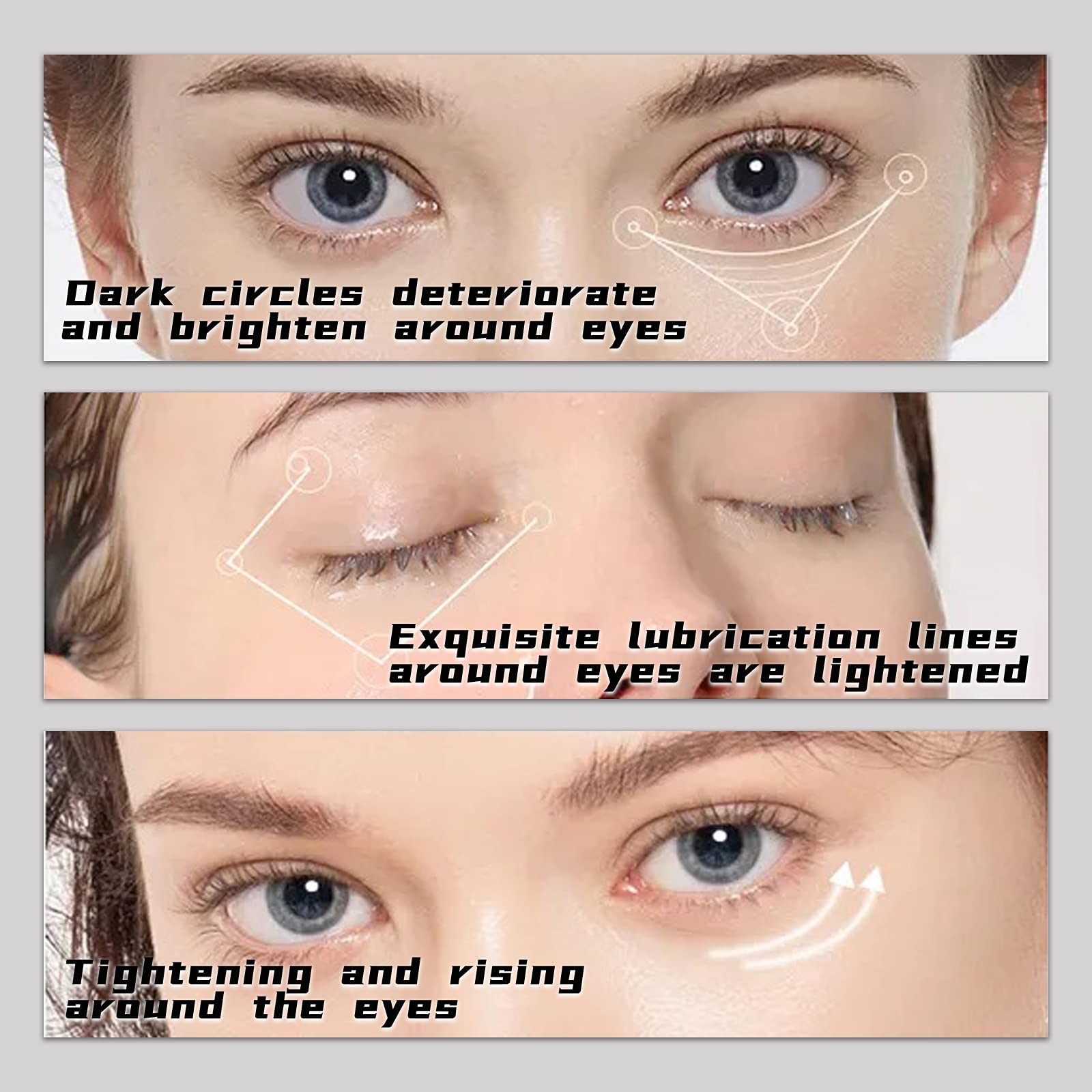 Adofect 30 Pairs Black Collagen Under Eye Mask Anti-Aging Hyaluronic Acid Eye Patches For Moisturizing & Reducing Dark Circles,