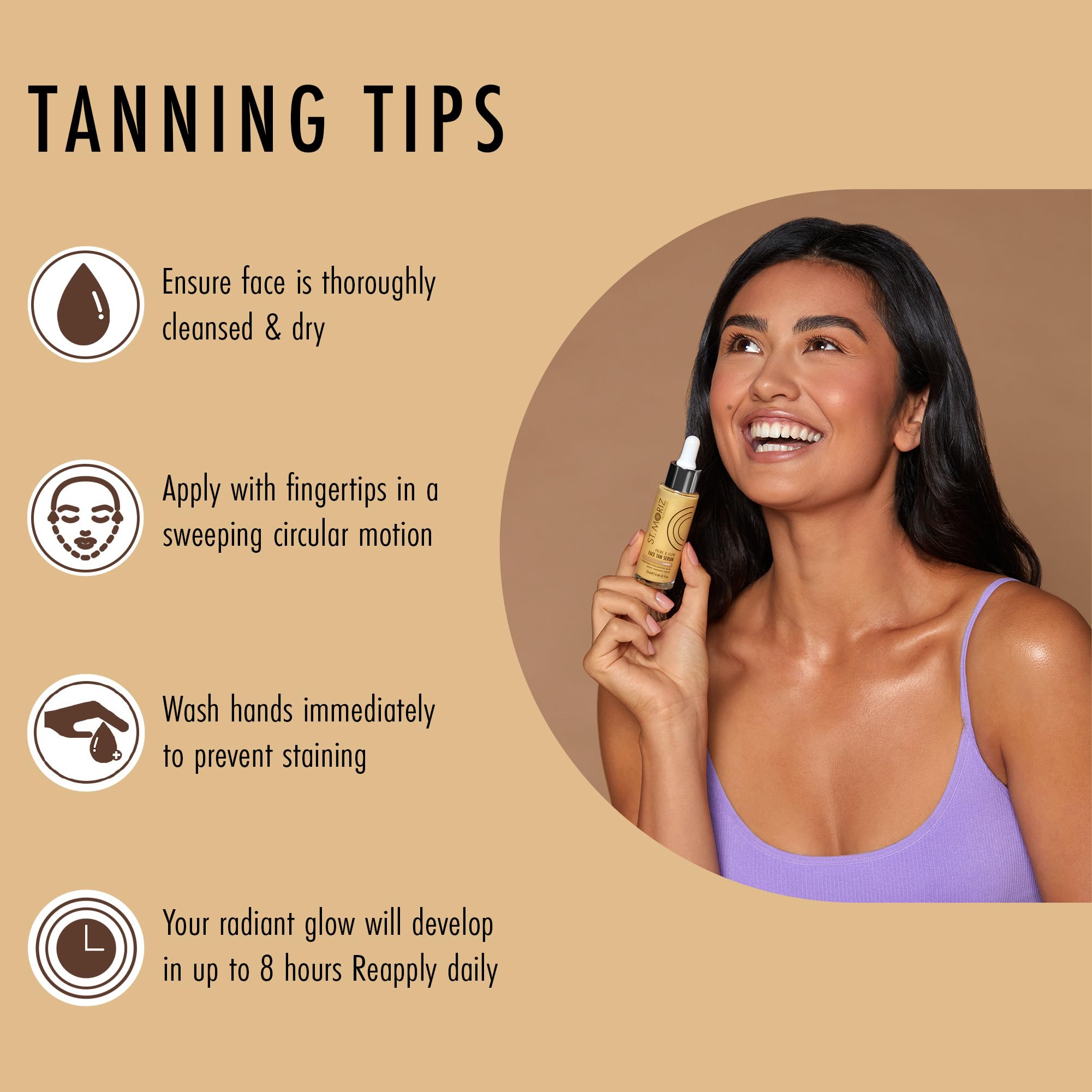 St Moriz Professional Face Tanner Serum - Prime & Glow Hydrating 2 in 1 Self Tan Face Serum & Makeup Primer With Hyaluronic Acid