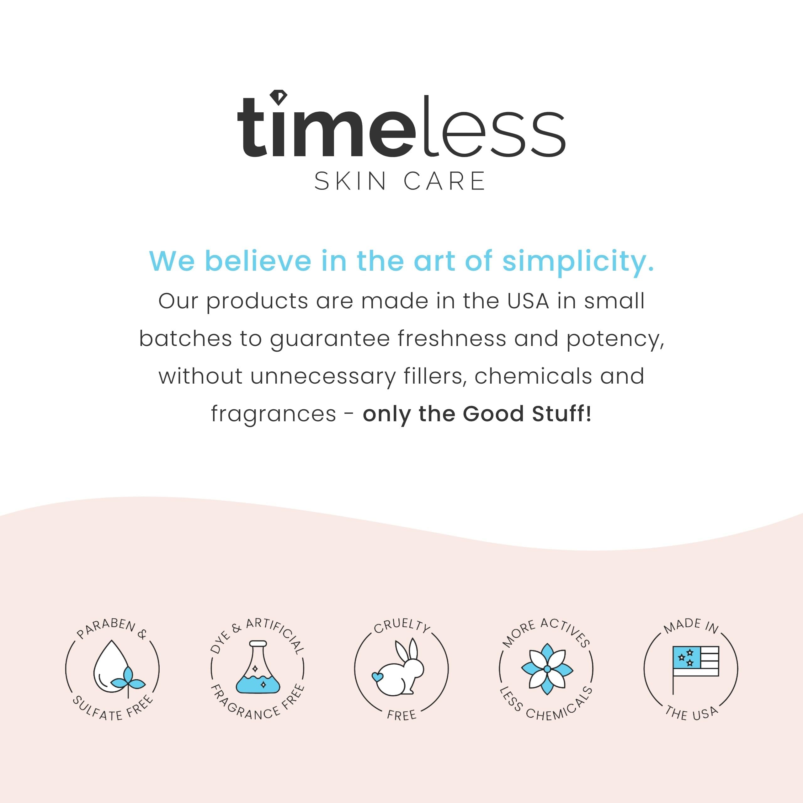Timeless Skin Care Vitamin C Serum - Brightening, Fragrance-Free, 1 oz for Oily & Dry Skin - TSC 20% Vitamin C+E Ferulic Acid