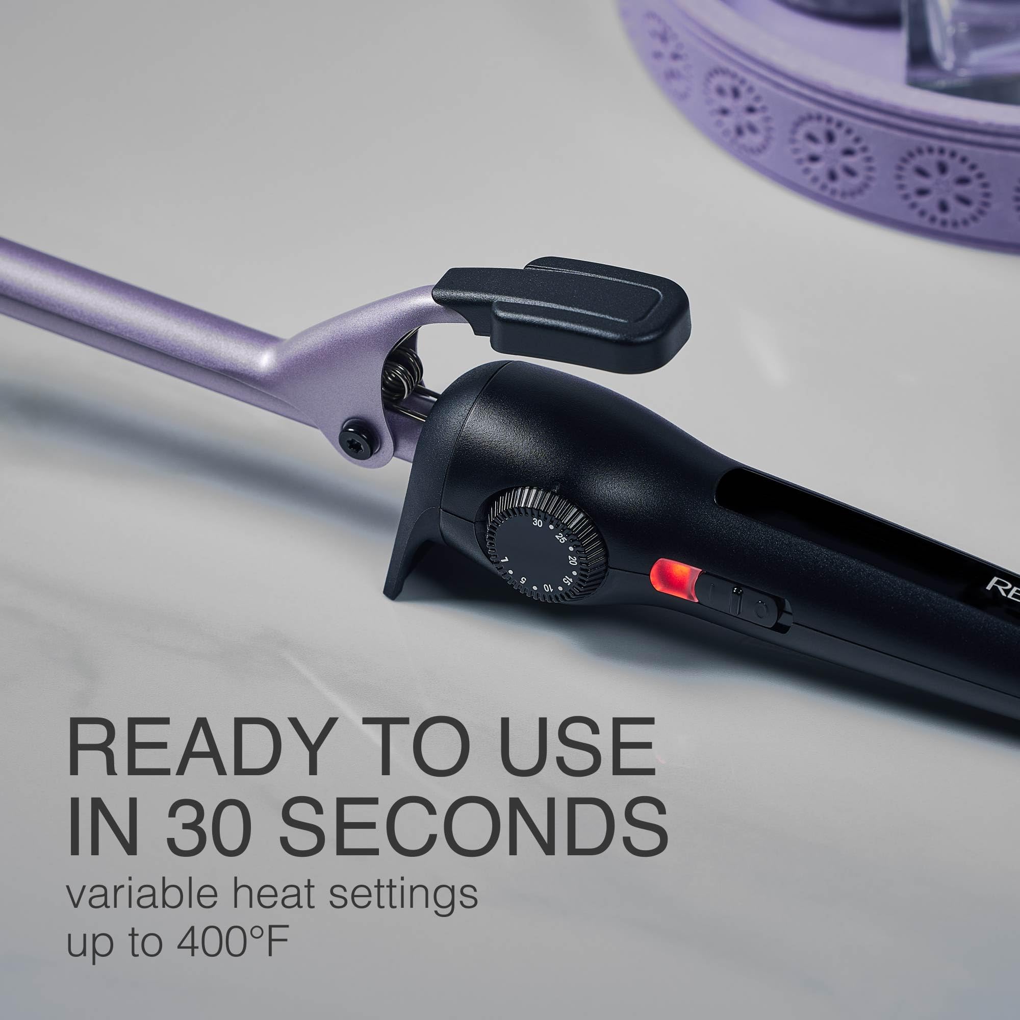 Remington Anti-Static -Inch Clipped Curling Iron with Titanium Protection, Fast Heat-Up, Ceramic Barrel for Tight Ringlet Curls
