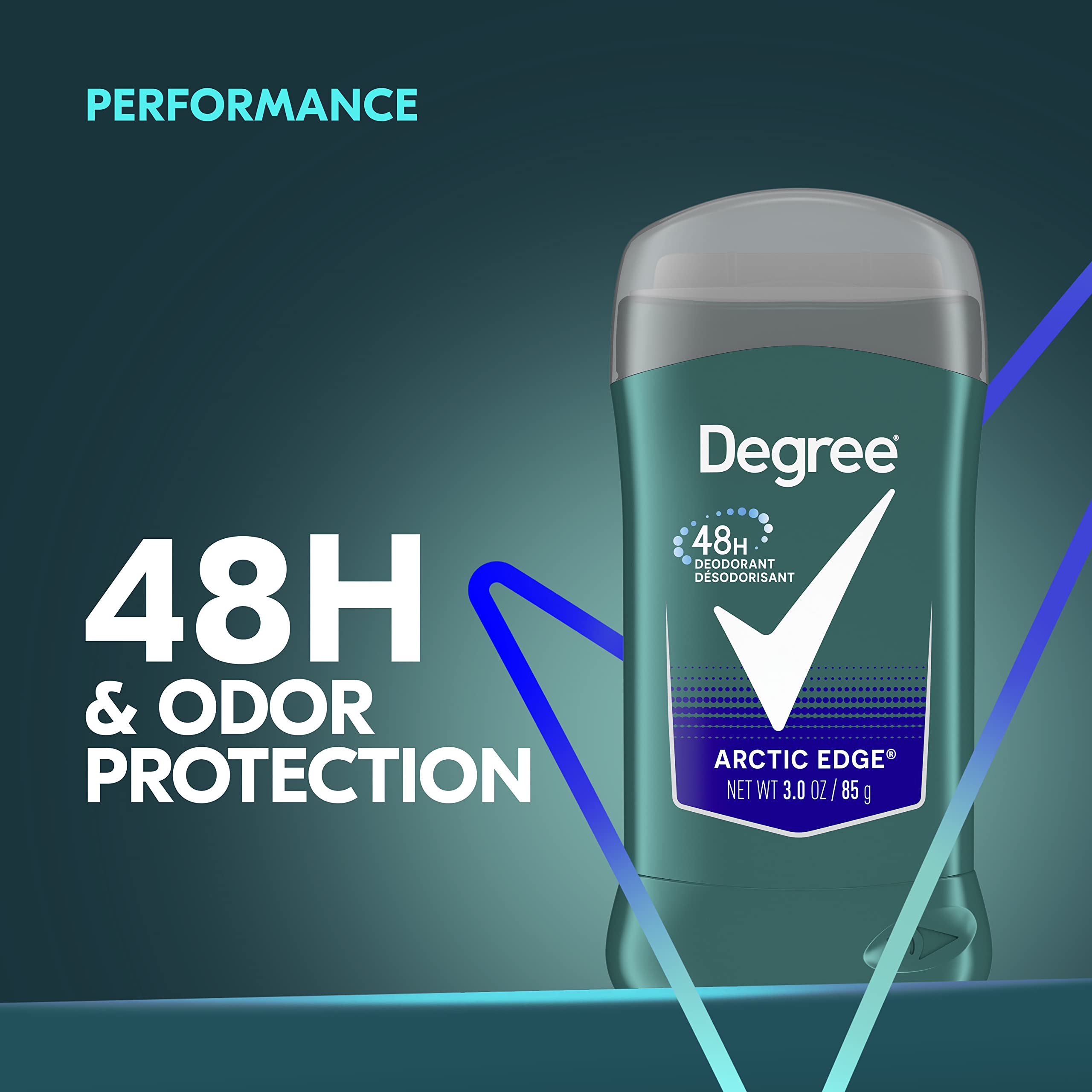 Degree Men Original Deodorant 48-Hour Odor Protection Arctic Edge Deodorant For Men 3 oz, Twin Pack