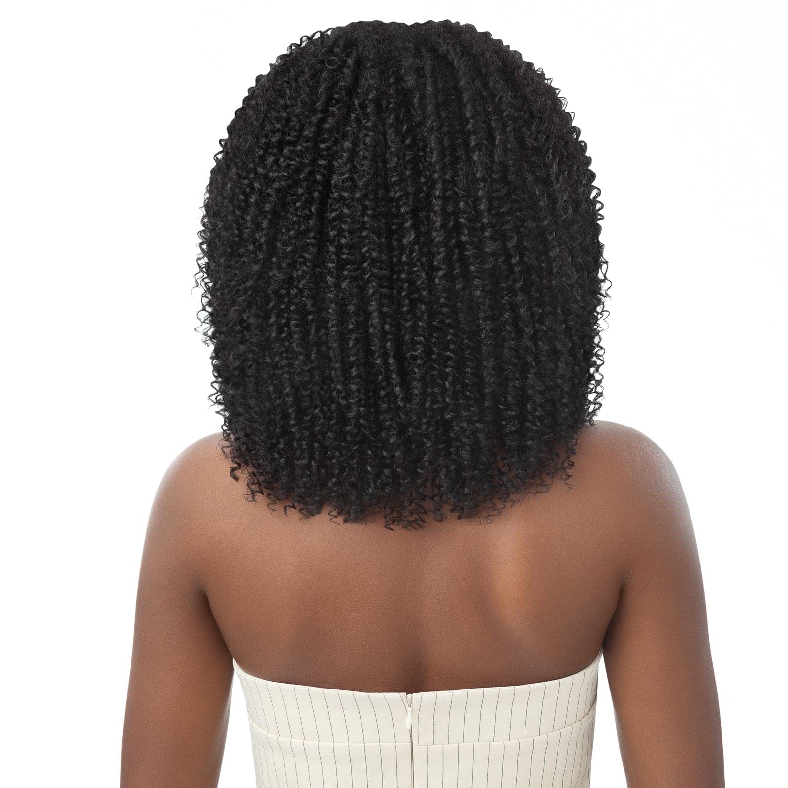 Outre Big Beautiful Human Hair Blend U Part Cap Leave Out Wig - COILY FRO 14 (NBRN)