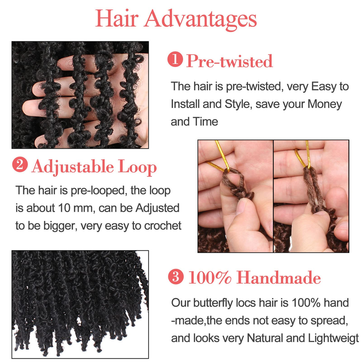 Leeven 40 Inch Long Butterfly Locs Crochet Hair For Black Women 6 Pack ...