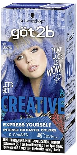 Got2B Creative Semi-Permanent Hair Color, 095 Electric Blue