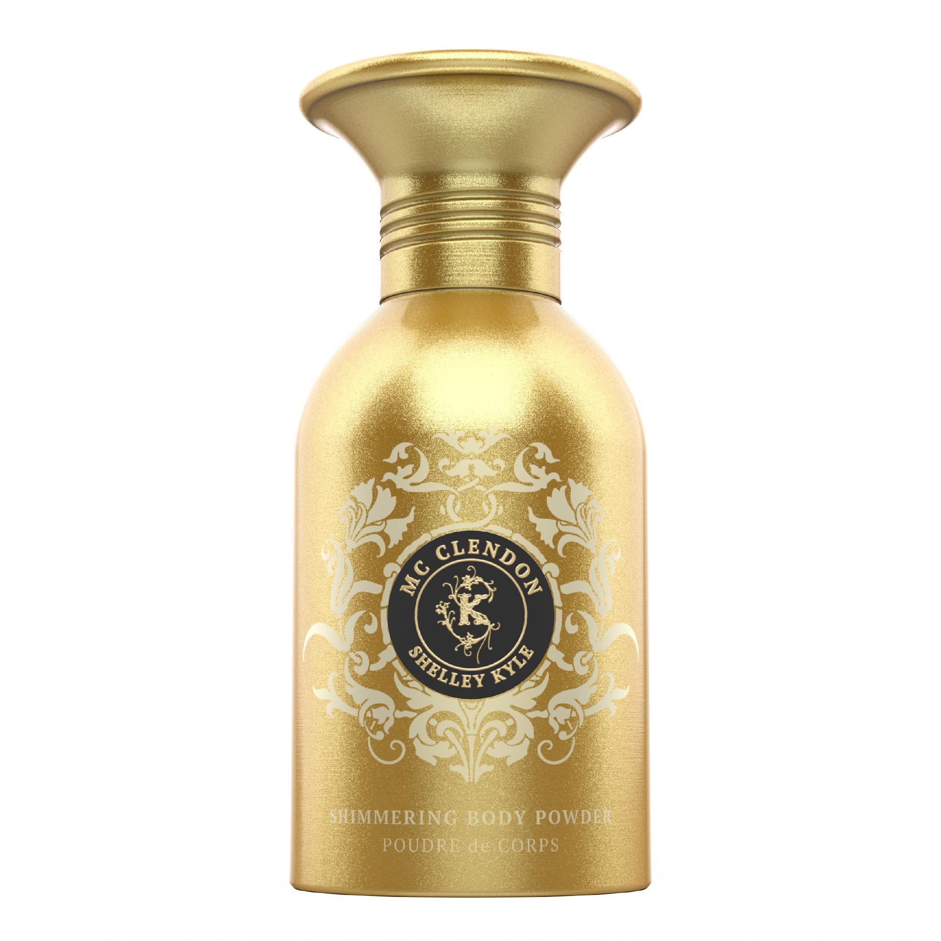 Shelley Kyle Mcclendon Talc Free Shimmer Powder, Body Powder, Dusting Powder, Leaves Skin Soft, Dry, Smooth, and Shimmering, 48g