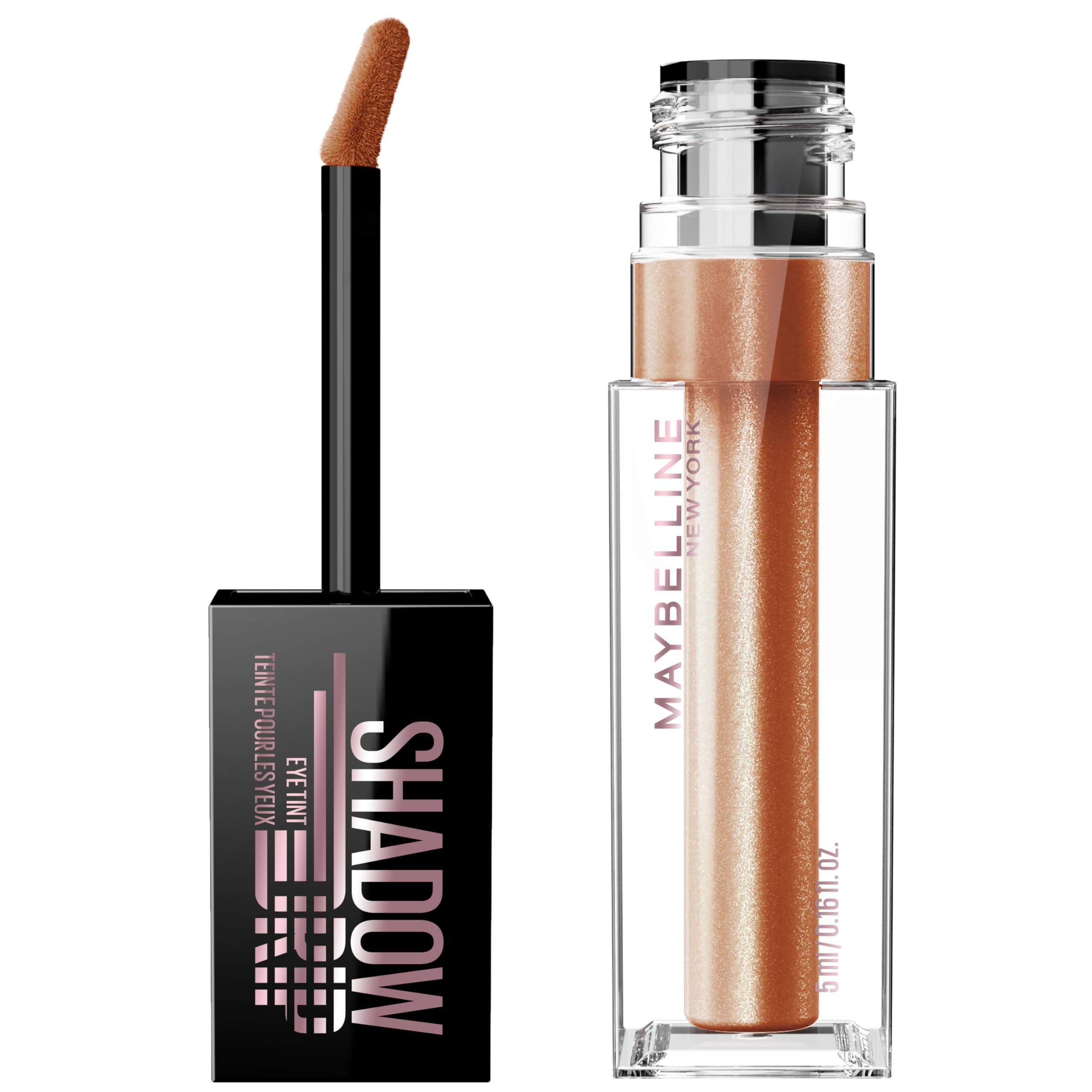 MAYBELLINE Shadow Drip Eye Tint Liquid Eyeshadow, High-Impact, Lightweight Shimmer Eye Shadow with Up To 16HR Wear, Brass Drip, 