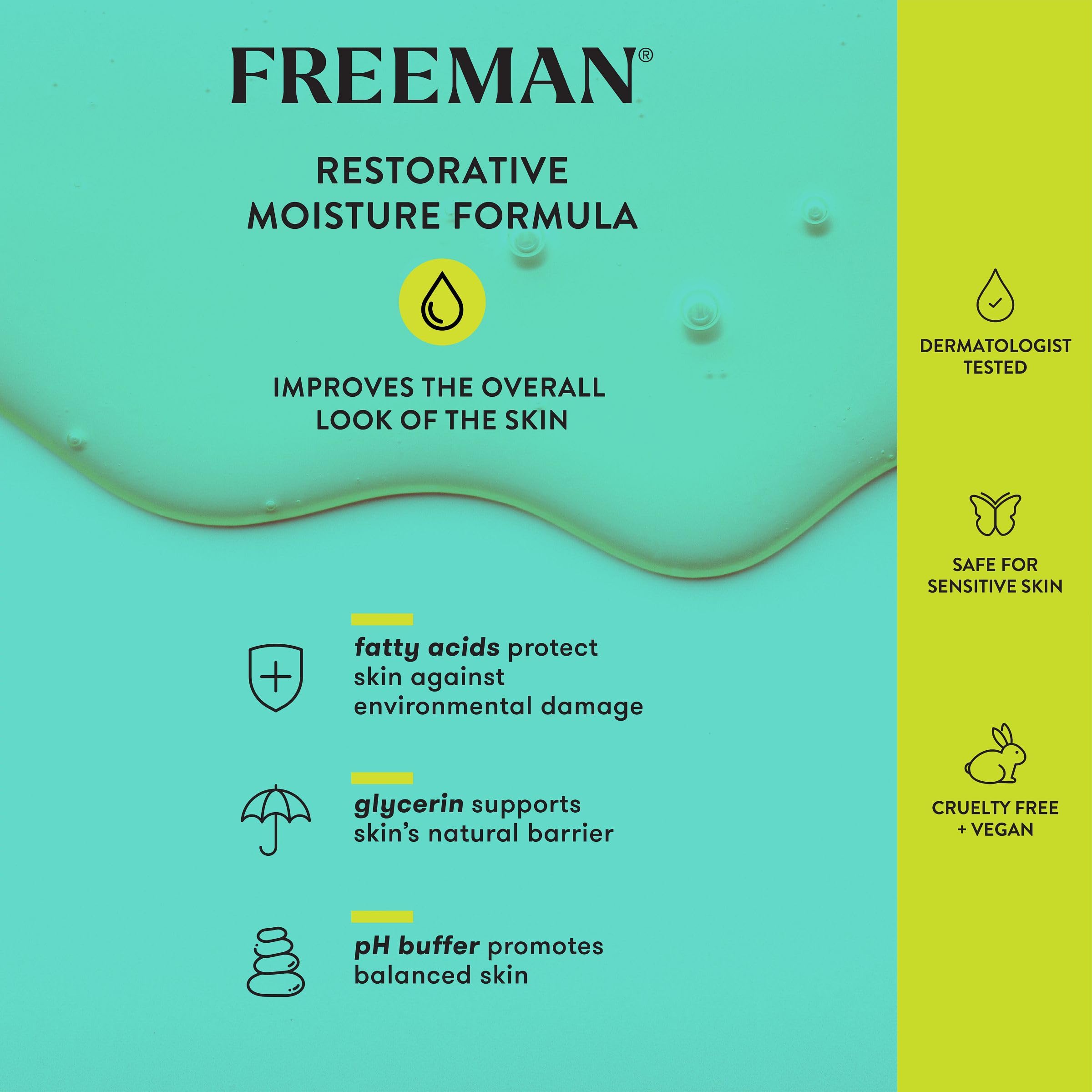 Freeman Restorative Moisturizing & Depuffing Eye Cream + Overnight Leave-On Treatment, For Dull & Tired Eyes, Brightens Undereye