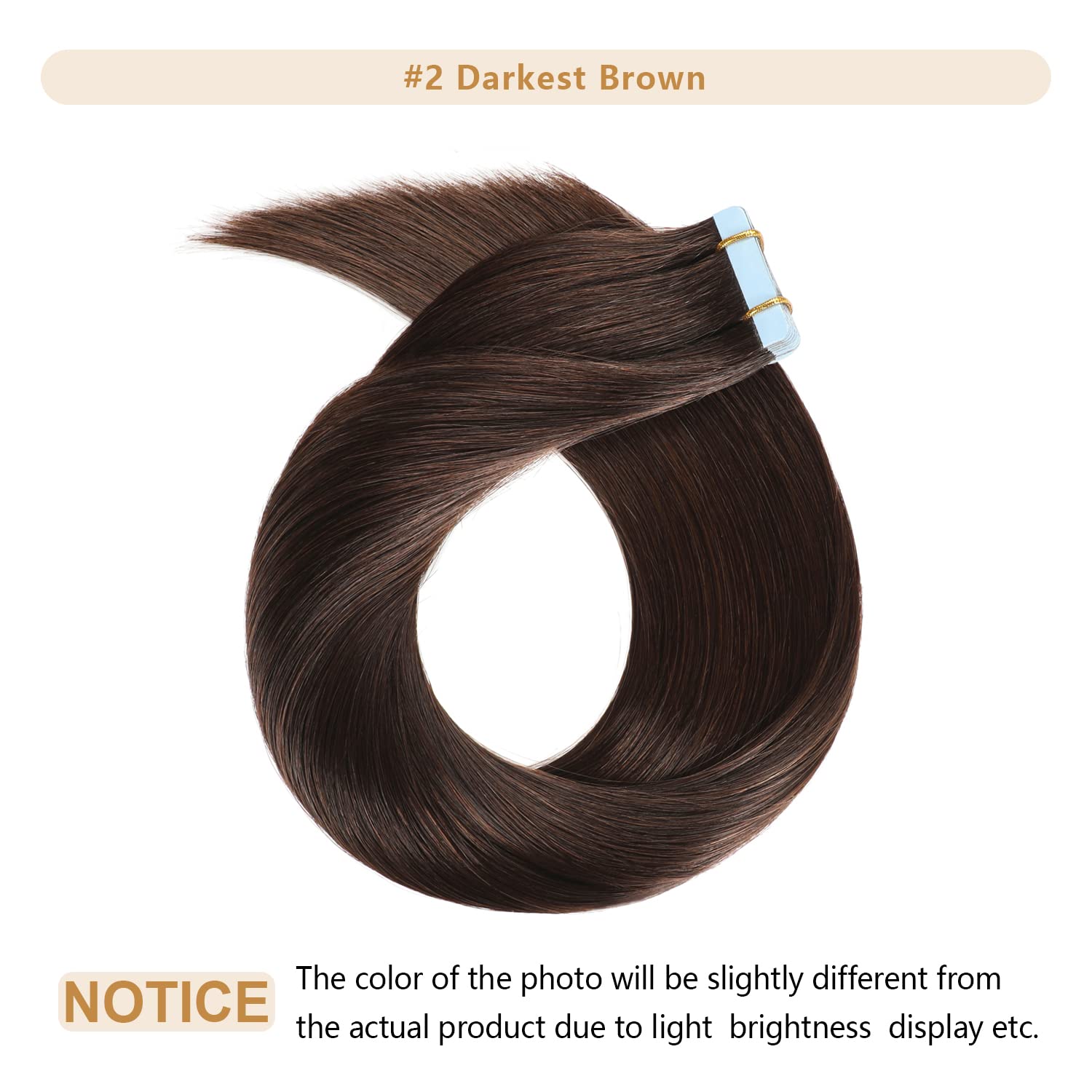 Yilite Tape In Hair Extensions Human Hair 12Inch #2 Dark Brown Tape In Hair Extensions Remy Human Hair Seamless Silky Straight T