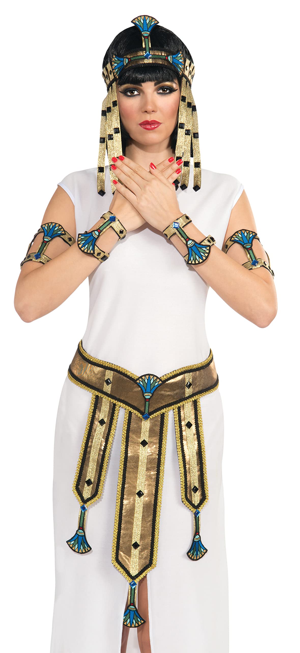 Forum Novelties Gold Egyptian Wrist Cuffs, Egyptian Accessory