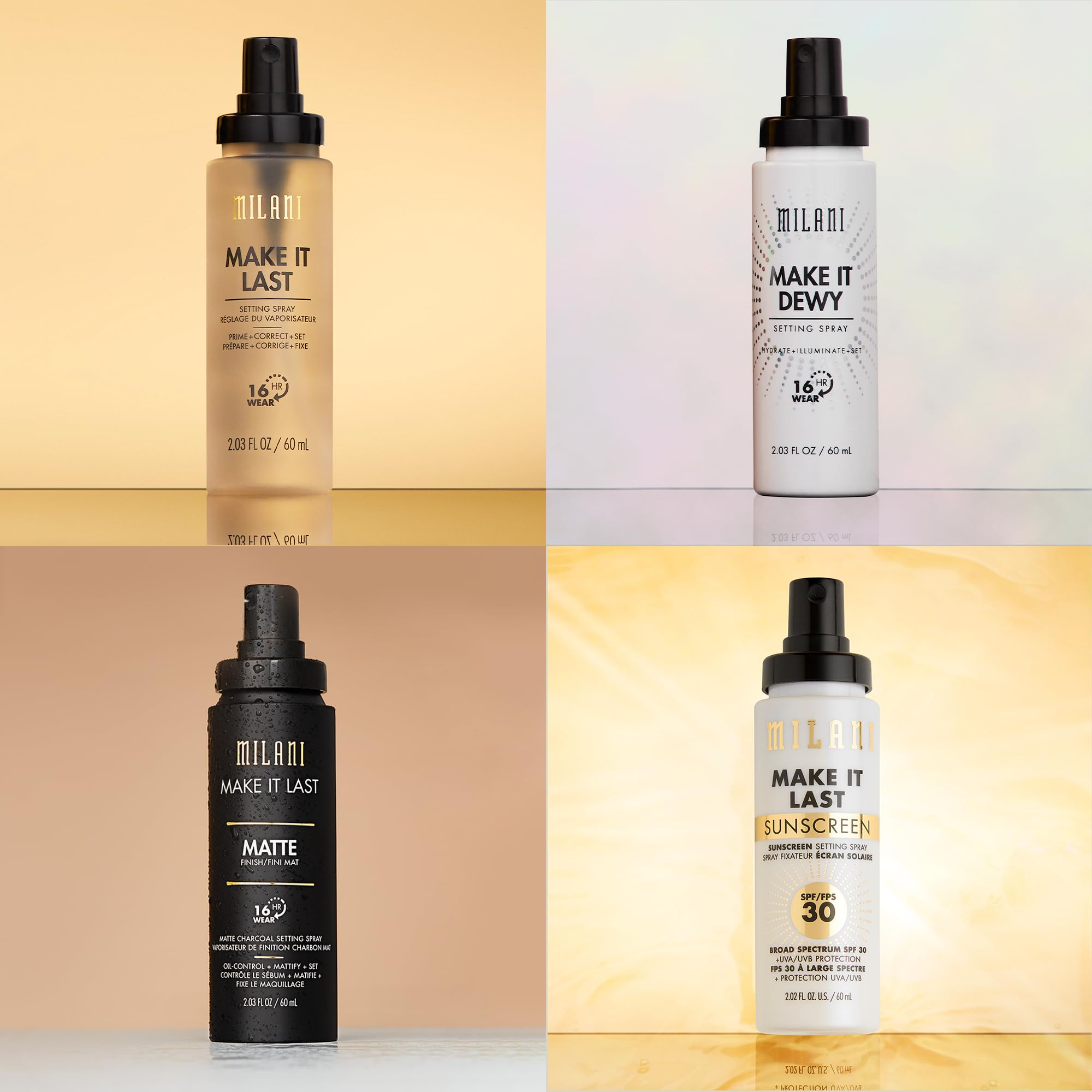 Milani Make It Last Sunscreen - Sunscreen Setting Spray With Spf 30 - Makeup Primer And Setting Spray With Spf30 Sunscreen, Long