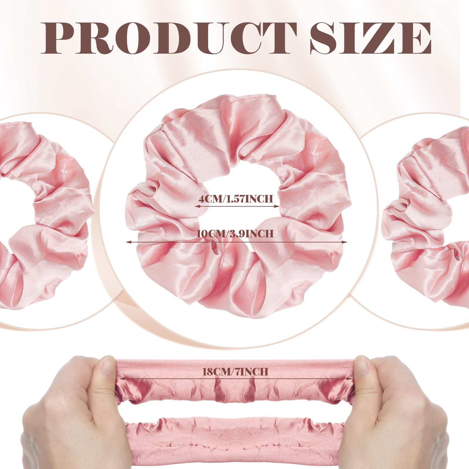 Yuxung 120 Pieces Silk Hair Scrunchies, 3.94 Inches, 4 Colors - Satin Scrunchies for Women's Hair, Soft Ponytail Holder for Styl