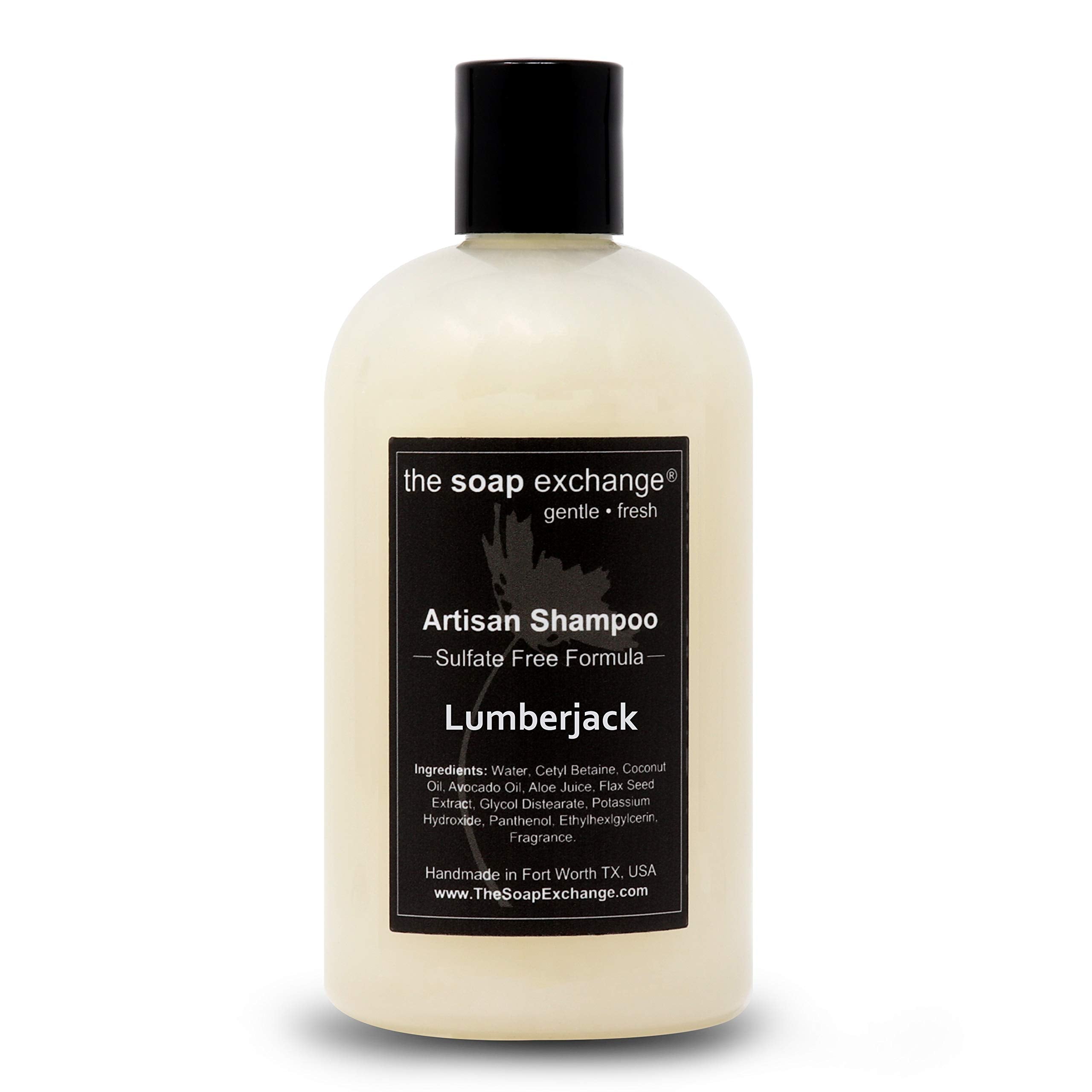 The Soap Exchange Hair Shampoo - Lumberjack Scent - Hand Crafted 12 Fl Oz / 354 Ml Natural Artisan Hair Care, Gentle, Sulfate &