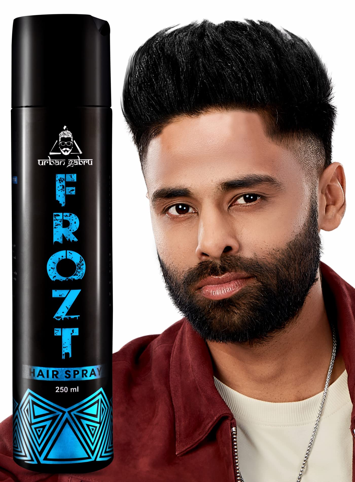 Urbangabru Frozt Hair Setting Spray (250 Ml)|Hair Styling Spray| Extreme Hold For Men| Non Sticky | Fast Drying