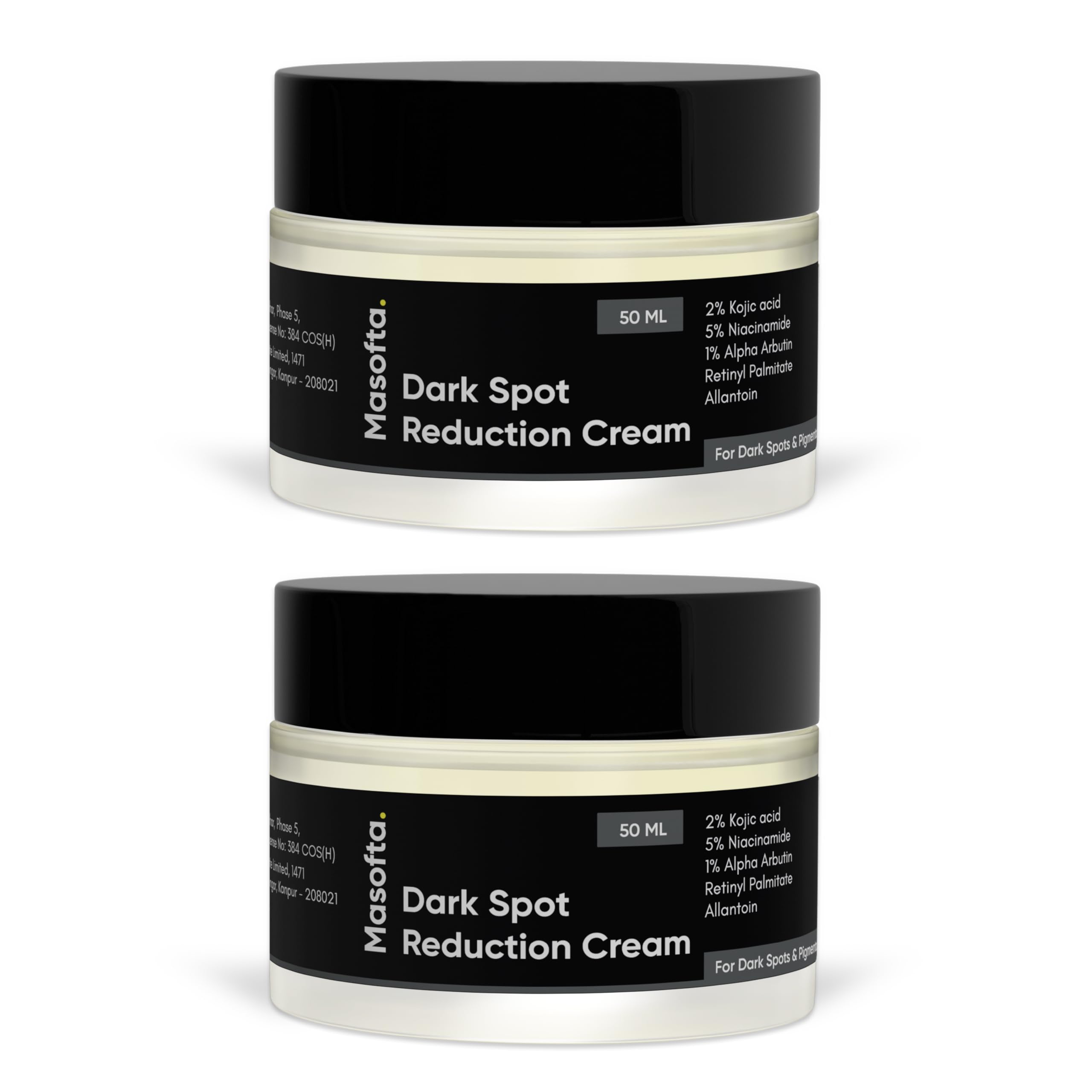 Masofta Dark Spot Reduction Cream For Pigmentation, Melasma, Acne Marks, Underarms, Neck With Kojic Acid & Alpha Arbutin - For M