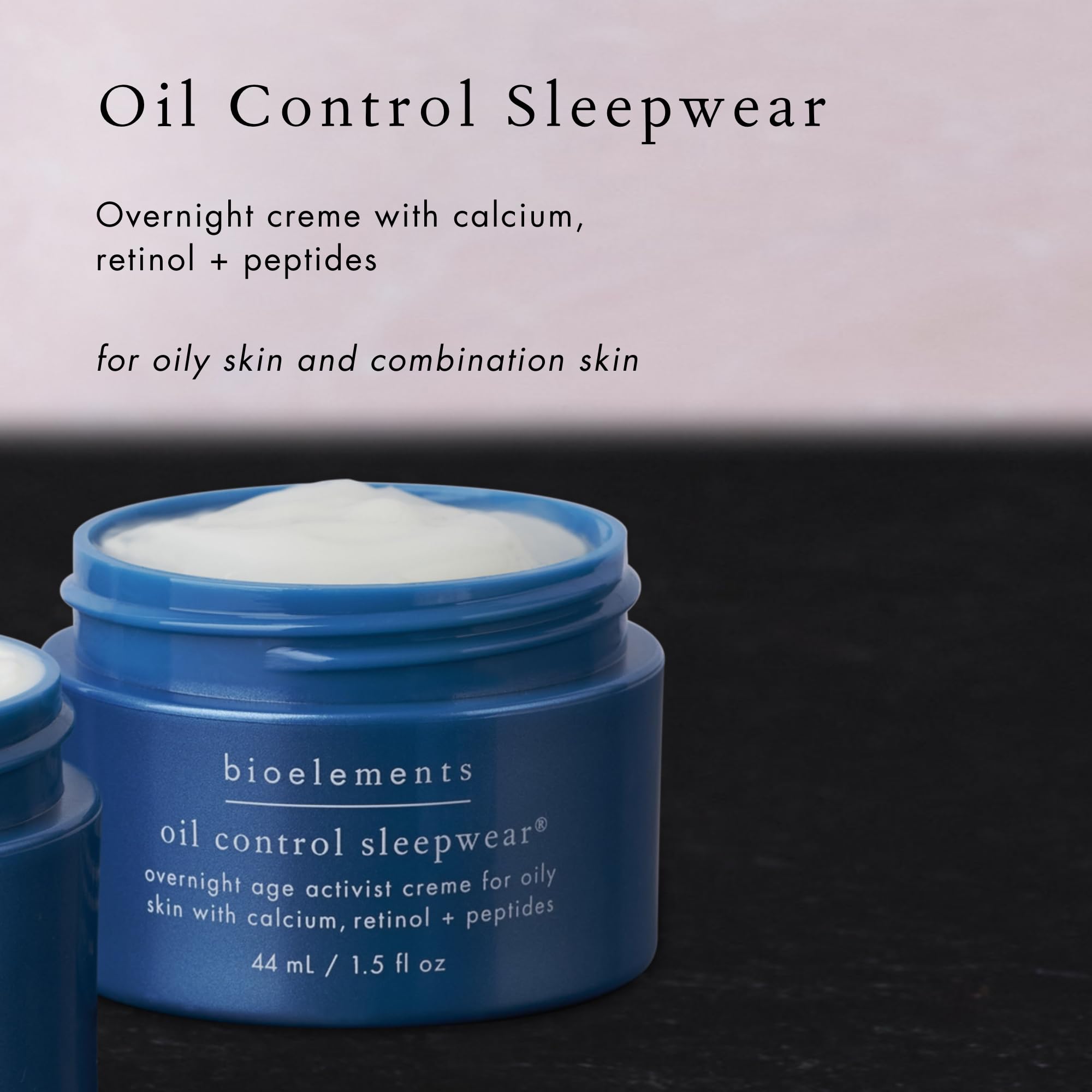 Bioelements Oil Control Sleepwear - 1.5 Fl Oz - Night Cream For Combination & Oily Skin - With Calcium, Retinol & Peptides - Veg