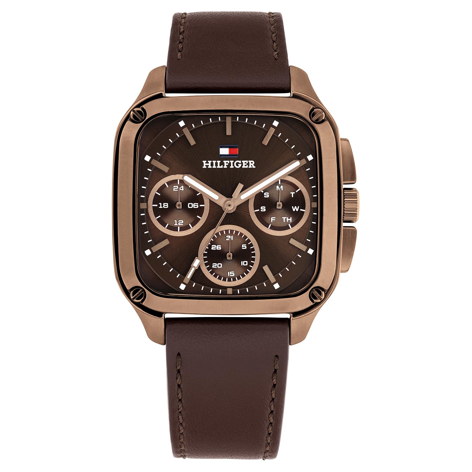 Tommy Hilfiger Herald Japanese Quartz Analog With Brown Dial Brown Leather Strap Watch For Men  Th1792221