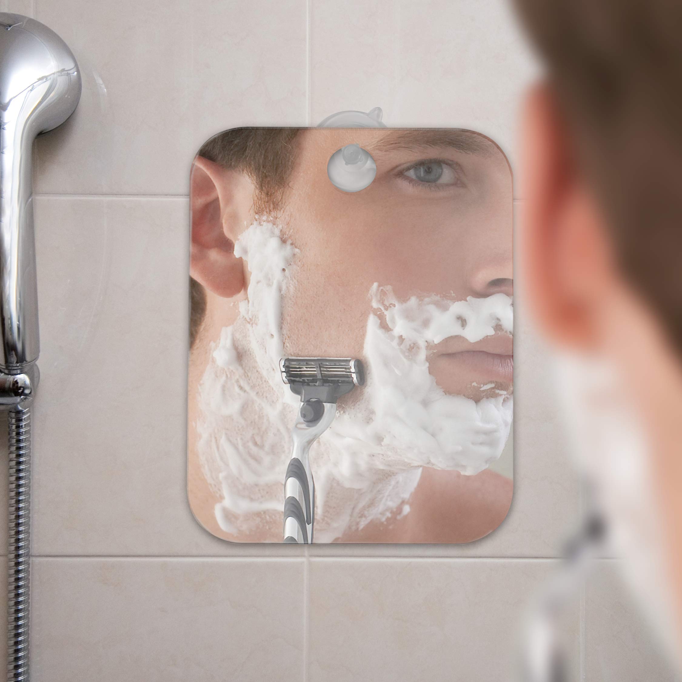 The Shave Well Company Anti-Fog Shaving Mirror For Travel  Fogless Bathroom Shower Mirror With Handheld Option For Men And Women