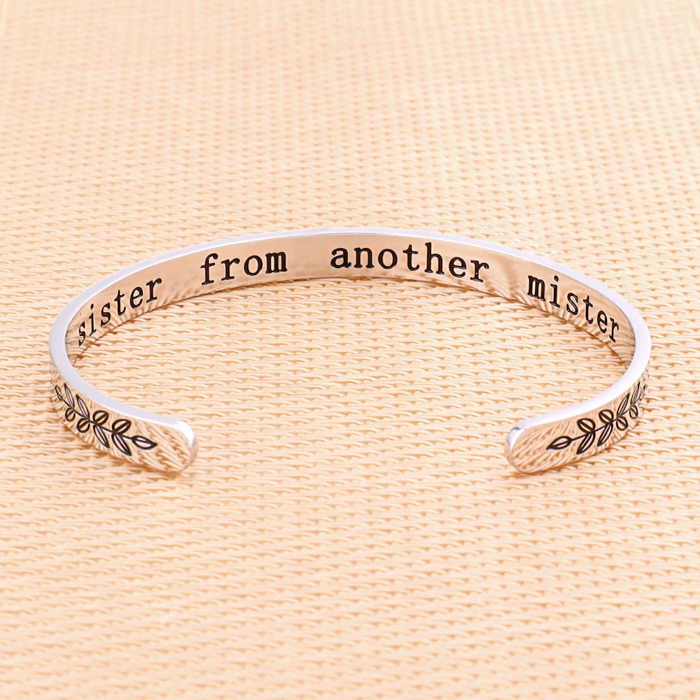M MOOHAM Sister From Another Mister Bracelet - Birthday Christmas Gifts for Close Friend Sister in Law from Sister, Soul Sister