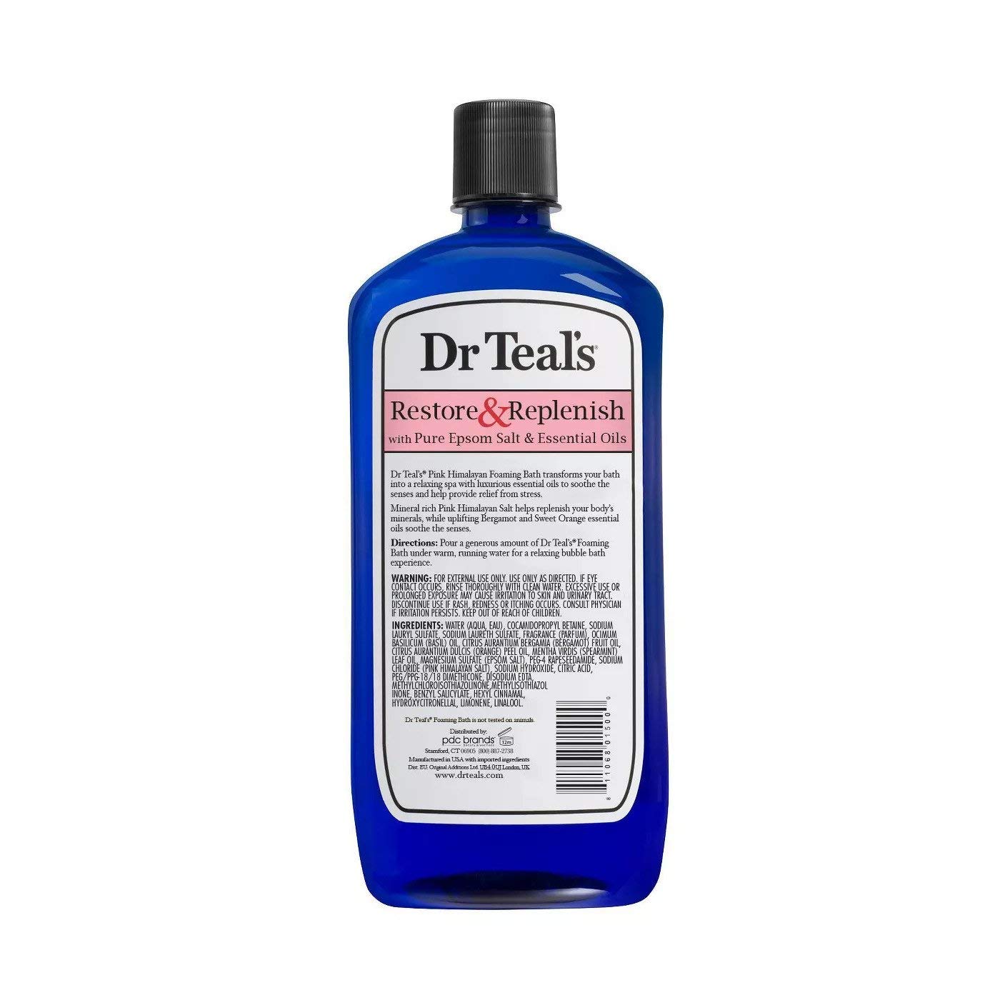 Dr Teal'S Pink Himalayan Salt Foam Bath Gift Set (3 Pack, 34Oz Ea.) - Essential Bergamot & Sweet Orange Oils Blended With Pure E