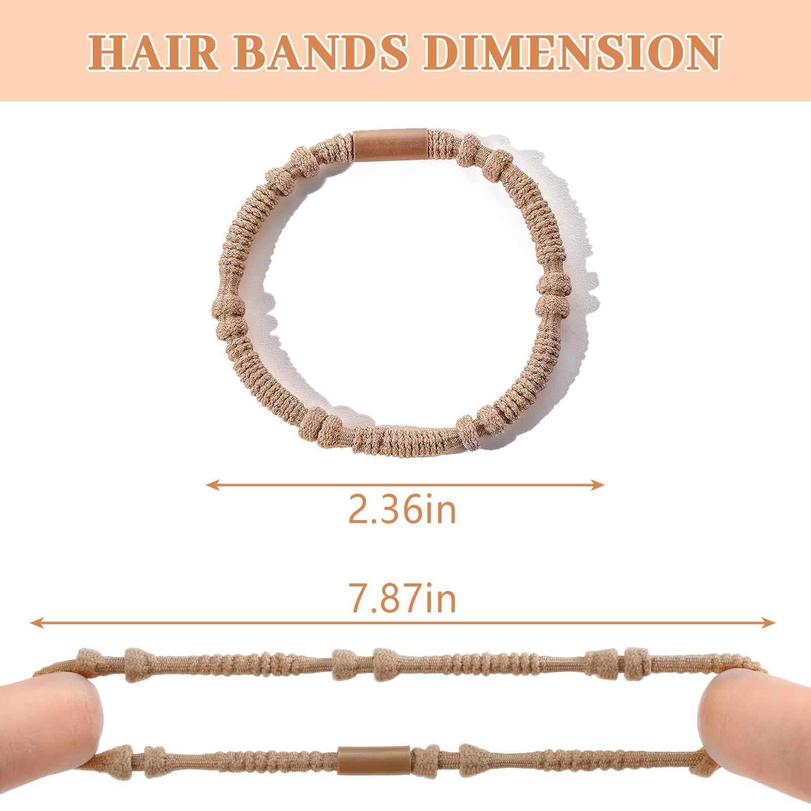 25 Pcs Bohemian Hair Accessories: Lightweight Ponytail Holders In 5 Styles, 2.36'' No Damage Hair Ties For Thick Or Thin Hair