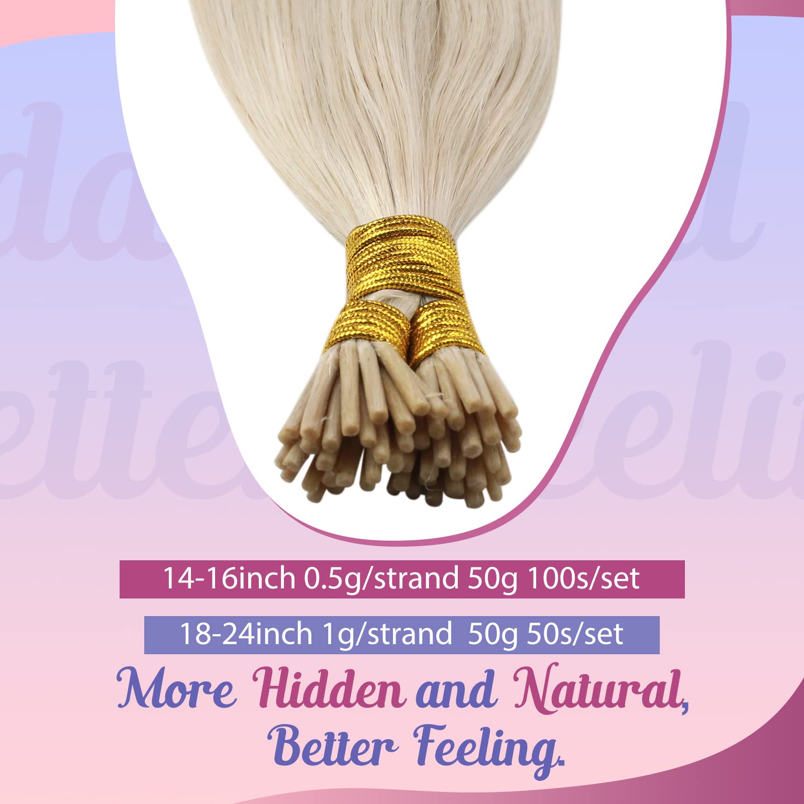 Sunny Blonde Itip Hair Extension Real Human Hair I Tip Real Human Hair Extensions Platinum Blonde Cold Fusion Human Hair Extensi