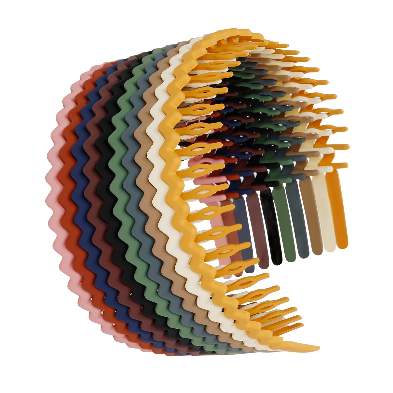 Wovowovo Plastic Hair Bands With Teeth, 10 Packs Thin Headbands For Women Girls Teens, Non Slip Hair Comb Head Bands Hair Access