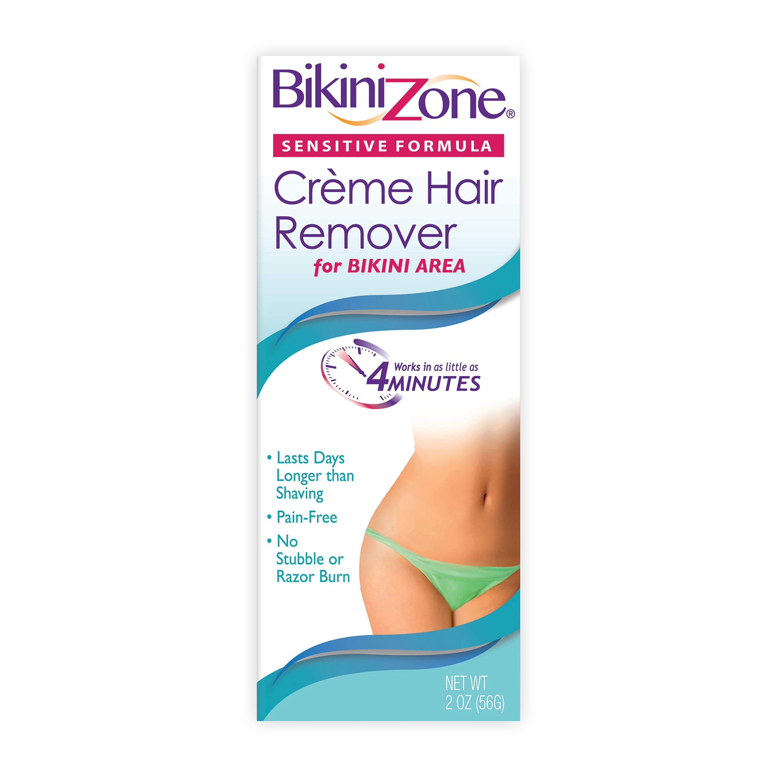 Bikini Zone Crme Hair Remover for Intimate Areas, 2 Oz, 1 Pack