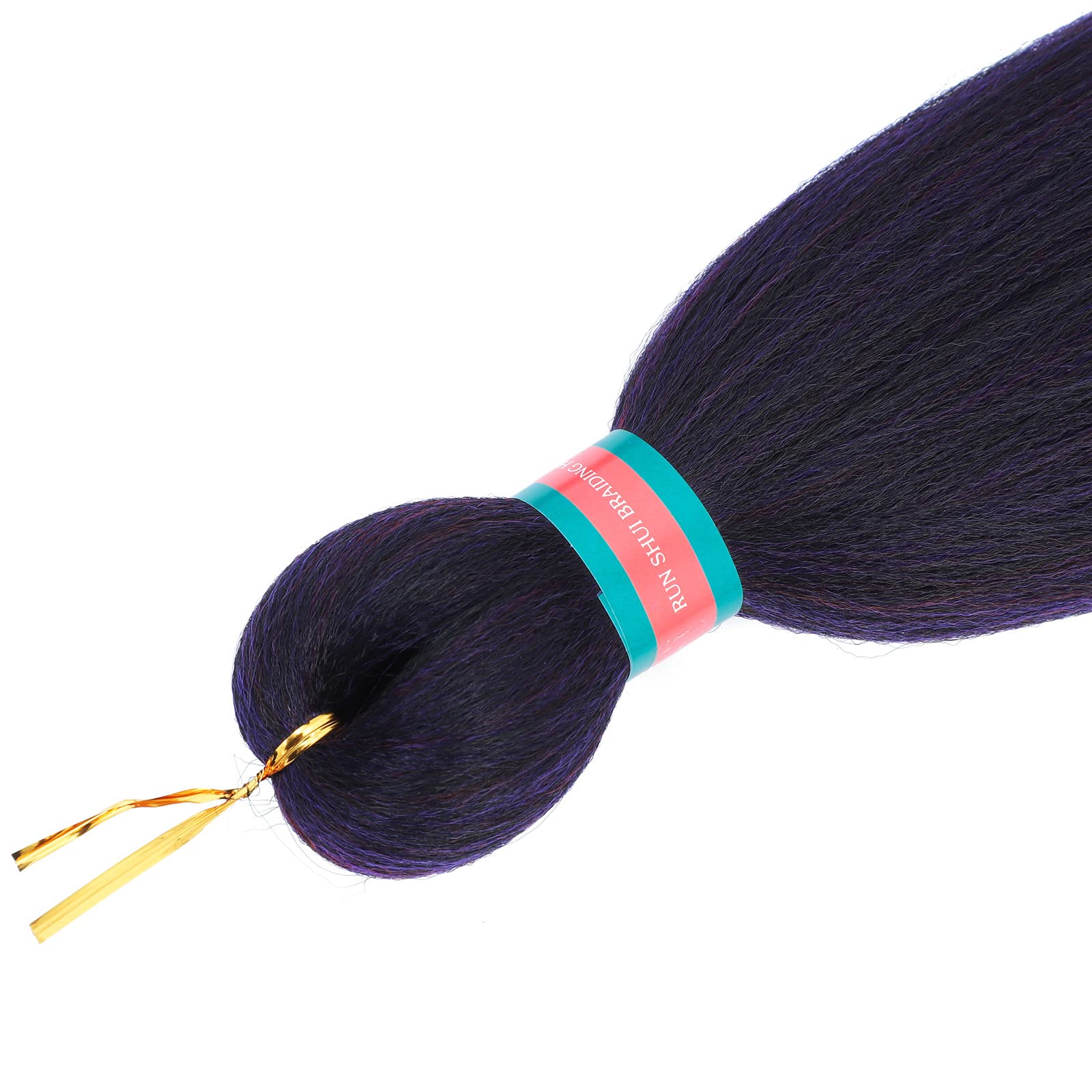 Run Shui Ombre Pre Stretched Braiding Hair, 36 Inch 3 Tones Kanekalon Braid Hair Extensions, 8 Packs Multi Color Blend Braiding