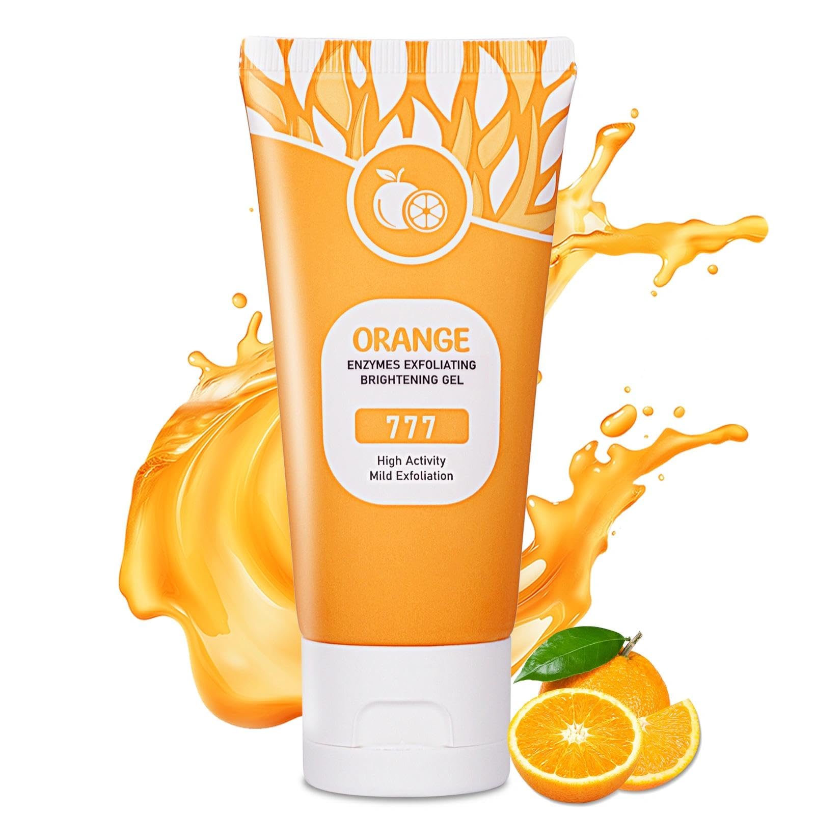 Orange Exfoliating Gel Scrub  Natural Orange Peeling Gel for Face and Body, Gentle Facial Exfoliator, Deep Cleansing Face Scrub