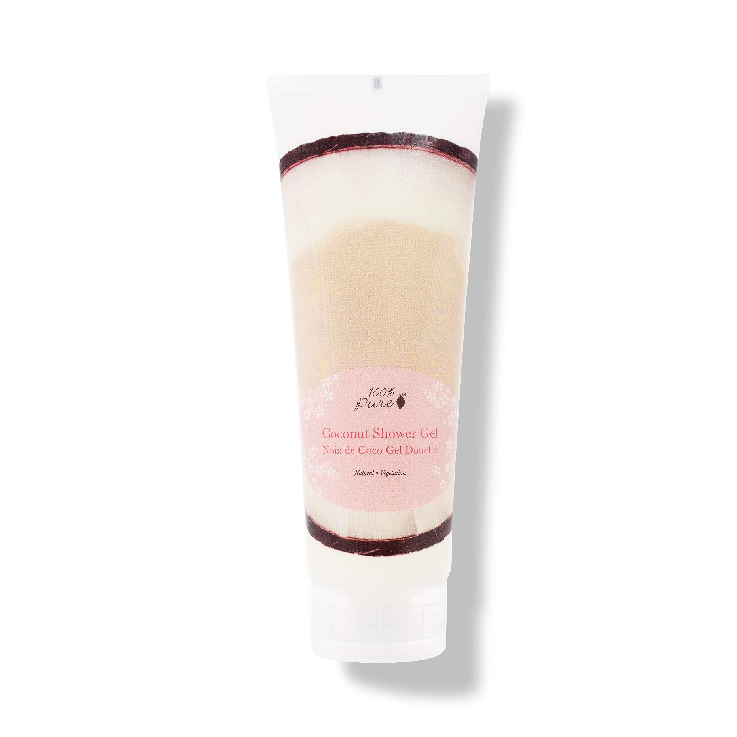 100% Pure Coconut Shower Gel Natural Foaming & Hydrating Body Wash - Deeply Moisturizing Gentle Soap Cleanser For All Skin Types