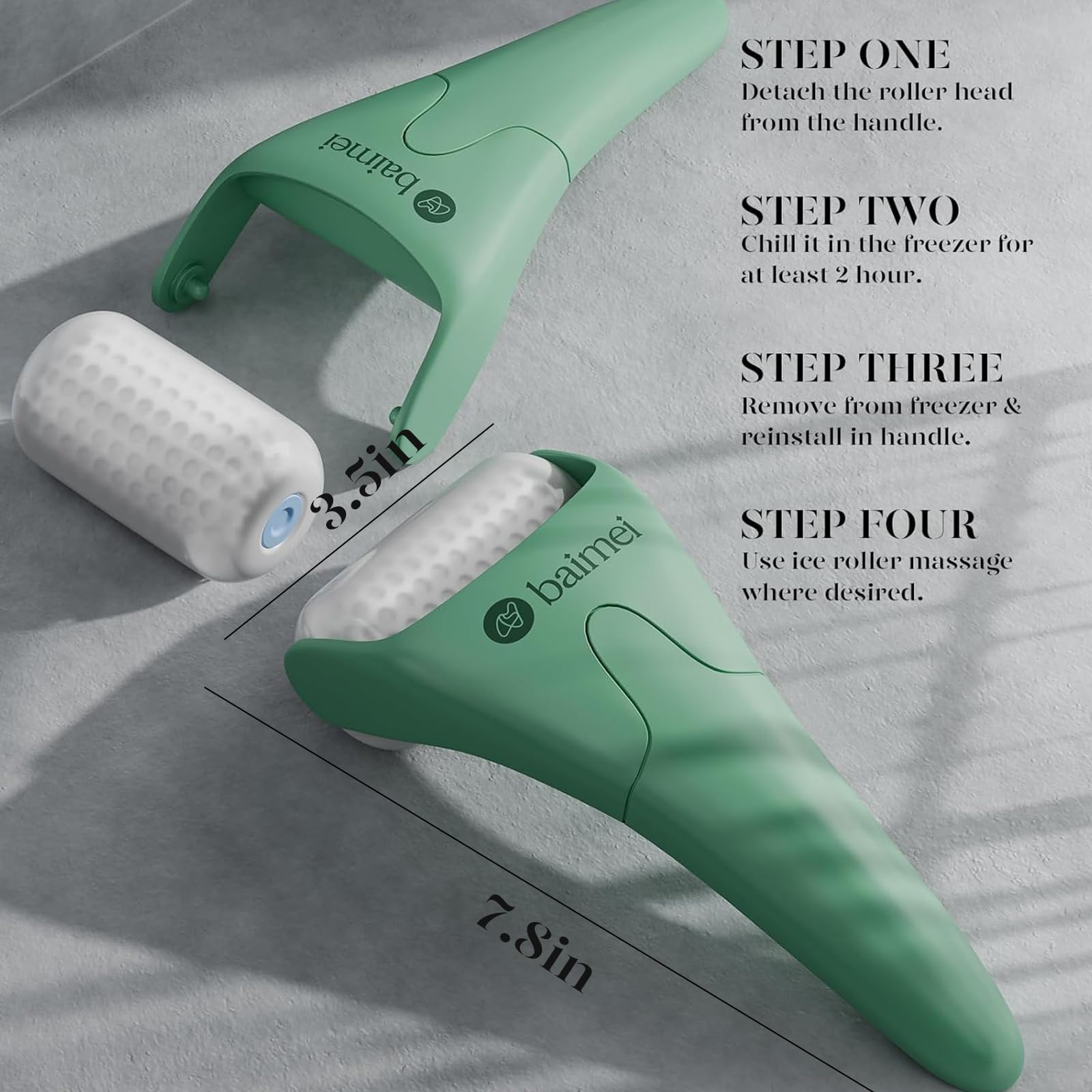 Baimei Icyme Cryotherapy Ice Roller And Gua Sha Facial Tools Reduces Puffiness Migraine Pain Relief, Skin Care Tools For Face Ma