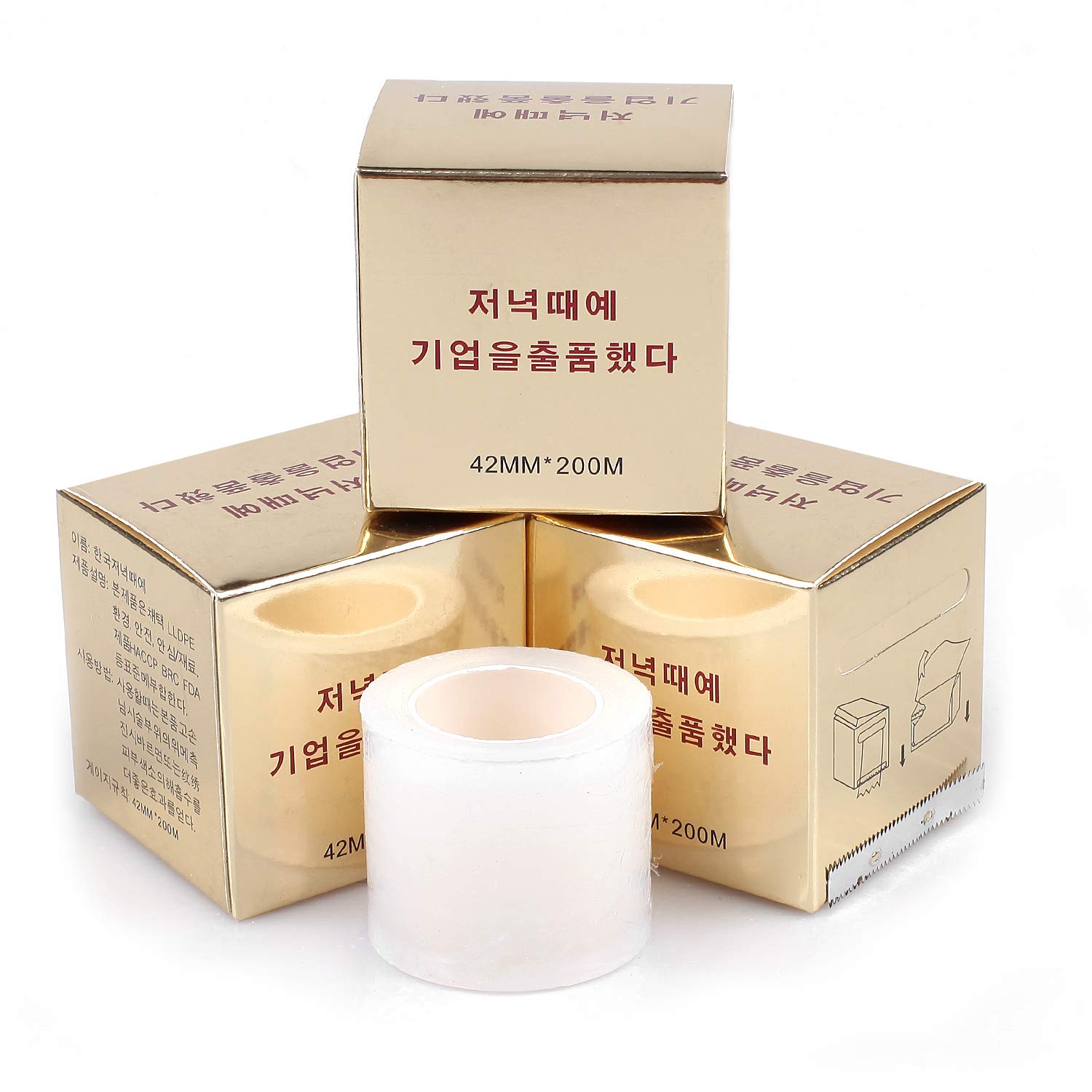 4 Pcs Disposable Eyebrow Tattoo Plastic Wrap Preservative Film For Professional Eyebrow Lips Permanent Make Up Supplies Wrap Cov
