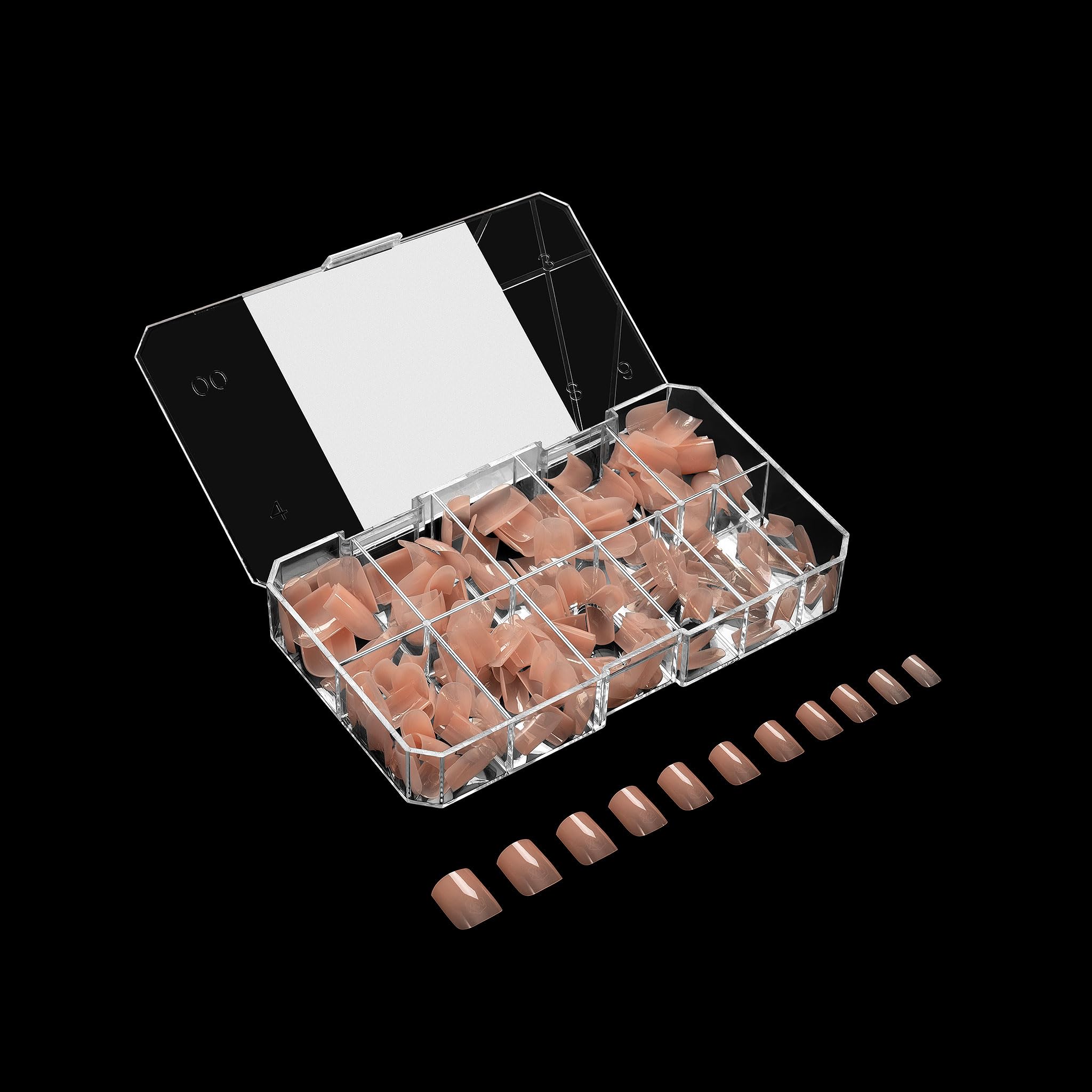 Apres Neutrals Gel-X Emma Box Of Nail Tips, 11 Sizes 00-9, Soft Gel Tip Box (150Pcs) (Natural Square Extra Short, 150)