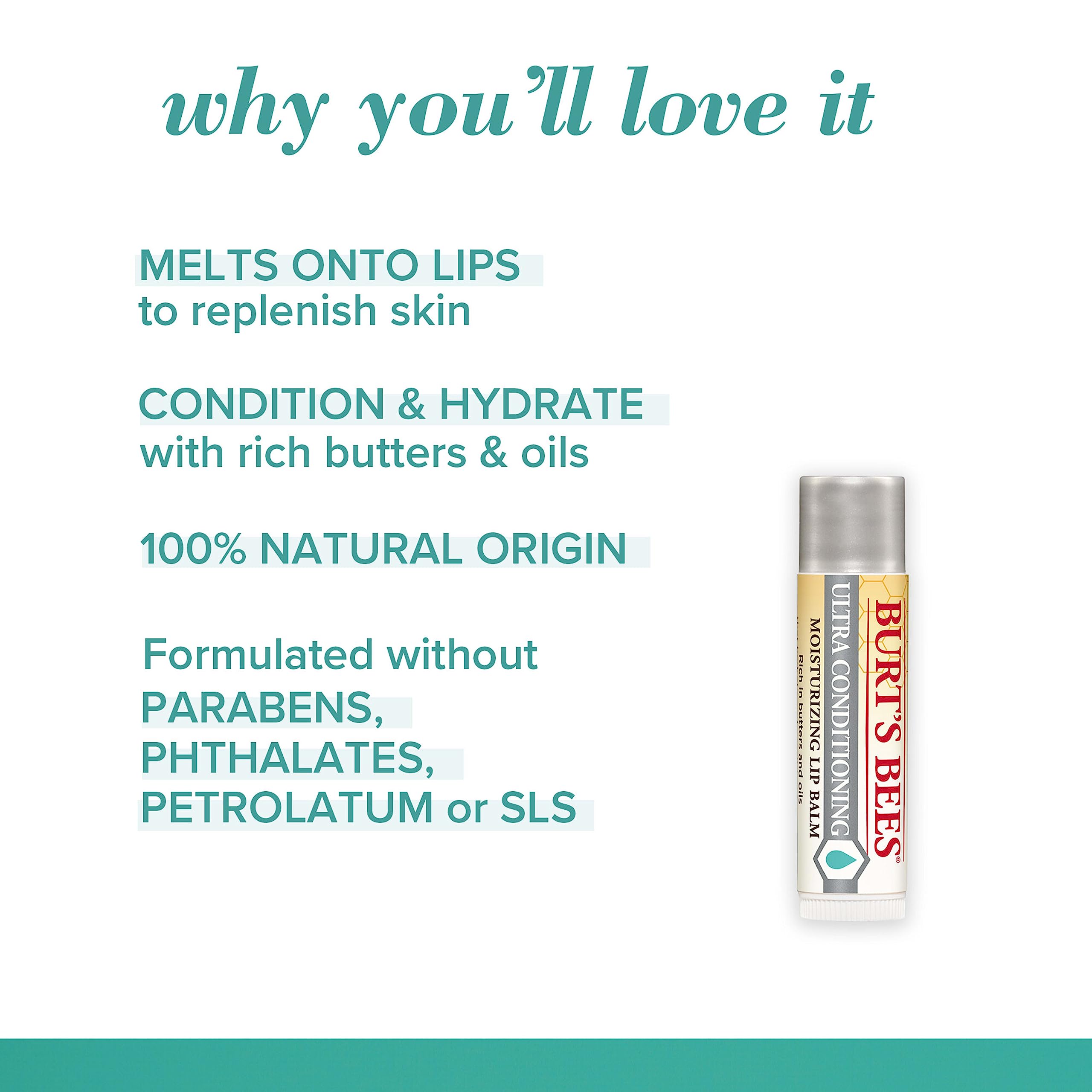Ultra Conditioning Lip Balm Twin Pack By Burt'S Bees For Unisex - 2 X 0.15 Oz Lip Balm
